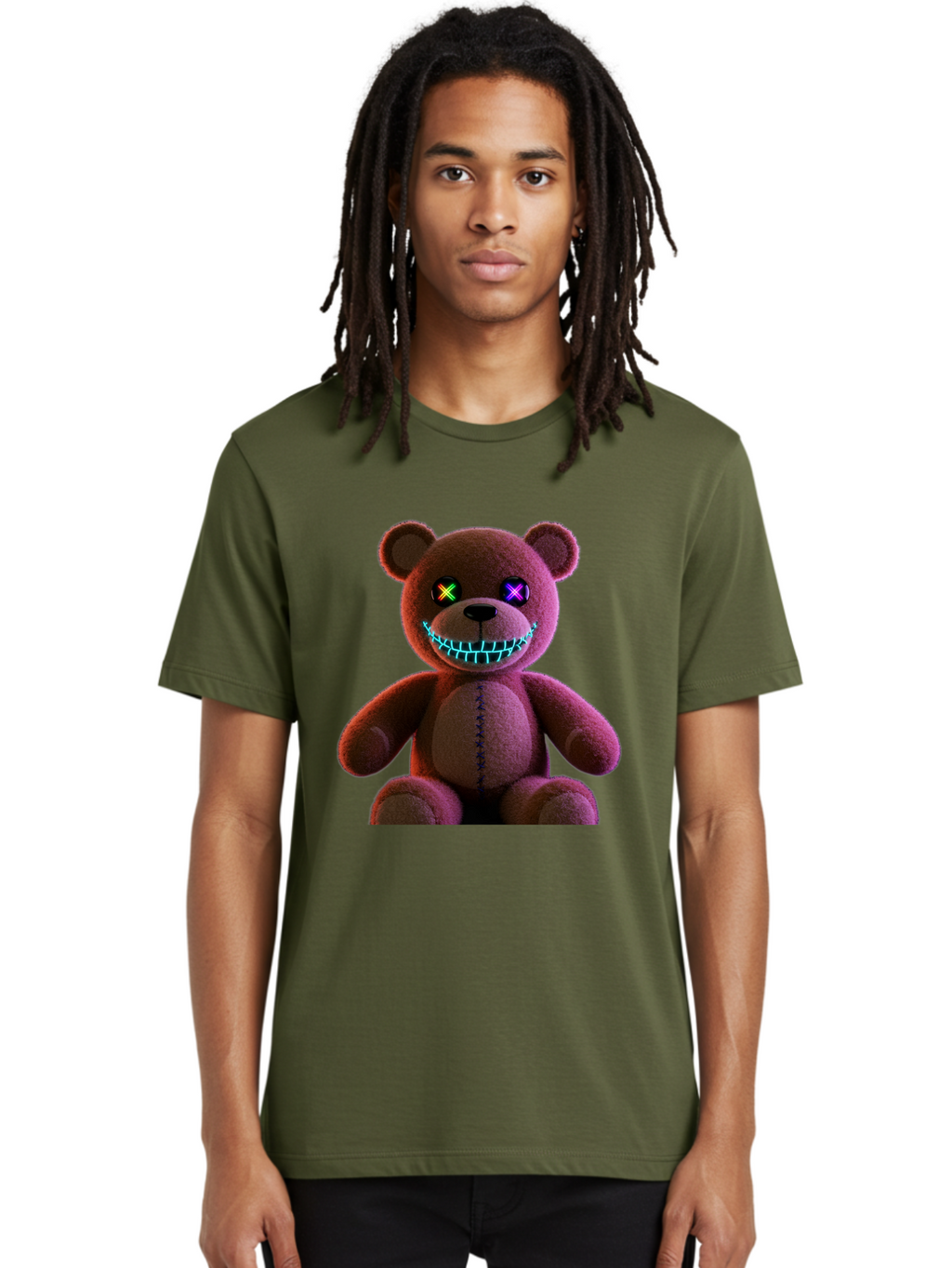 Glowing-Eyes-Teddy-Bear Men'S Graphic Tee, 100% Cotton, Comfortable Casual Summer Wear, Machine Washable, Vintage Camera, Old Camera, Antique Camera, Black Camera, Classic Photography, Photography Equipment, Nostalgic Device, Film Camera, Bam552
