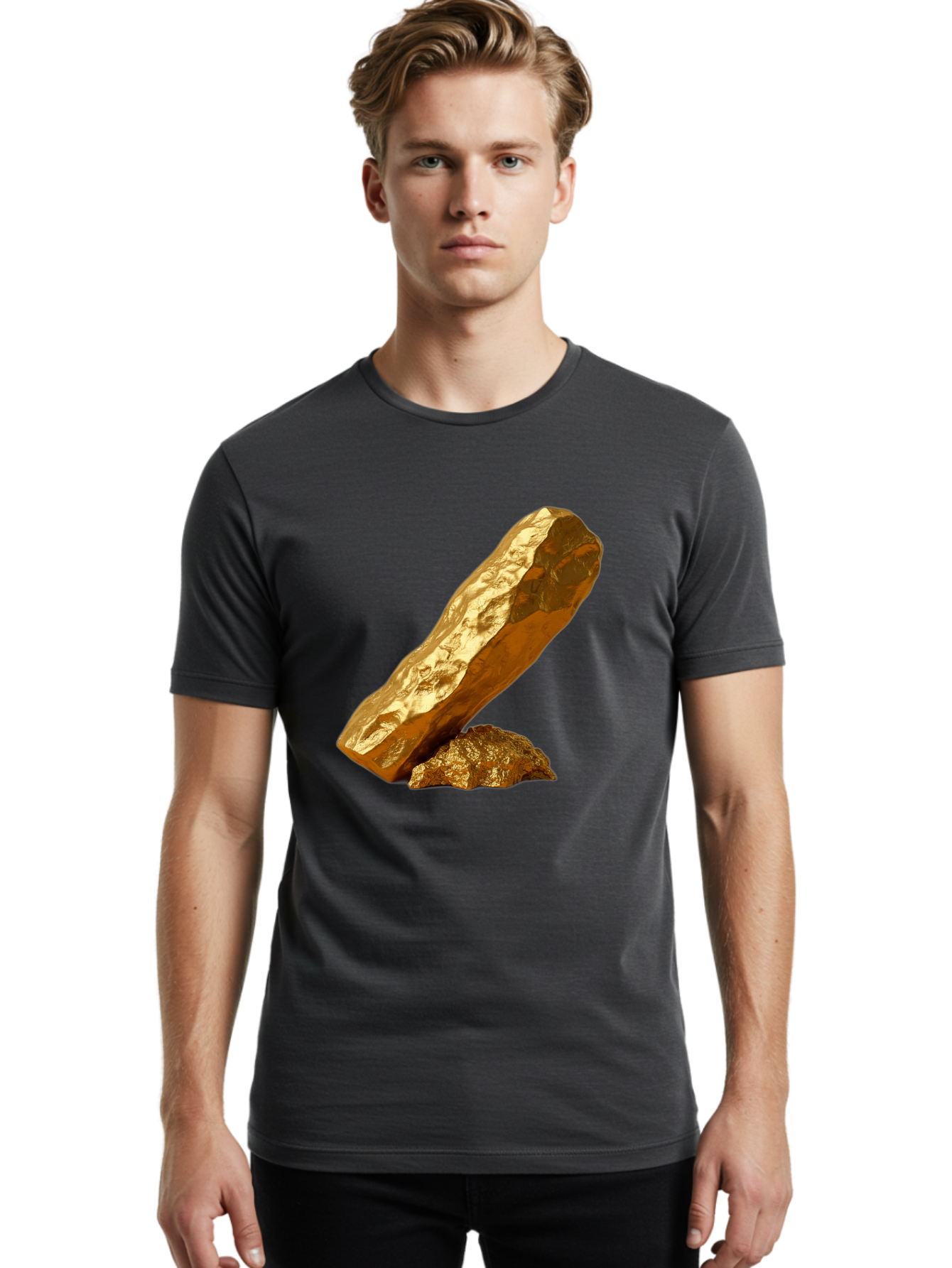 Gold-Nuggets Men'S Graphic Tee, 100% Cotton, Comfortable Casual Summer Wear, Machine Washable, Vintage Camera, Old Camera, Antique Camera, Black Camera, Classic Photography, Photography Equipment, Nostalgic Device, Film Camera, Camera Art Bam556