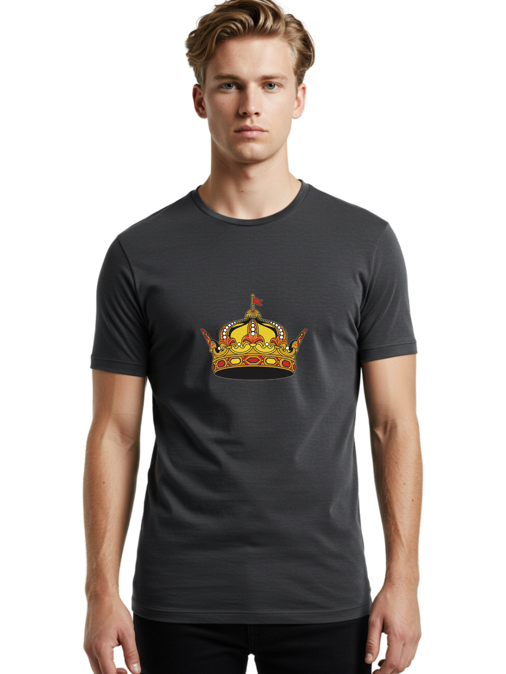 Golden-Crown Men'S Graphic Tee, 100% Cotton, Comfortable Casual Summer Wear, Machine Washable, Vintage Camera, Old Camera, Antique Camera, Black Camera, Classic Photography, Photography Equipment, Nostalgic Device, Film Camera, Camera Art Bam558