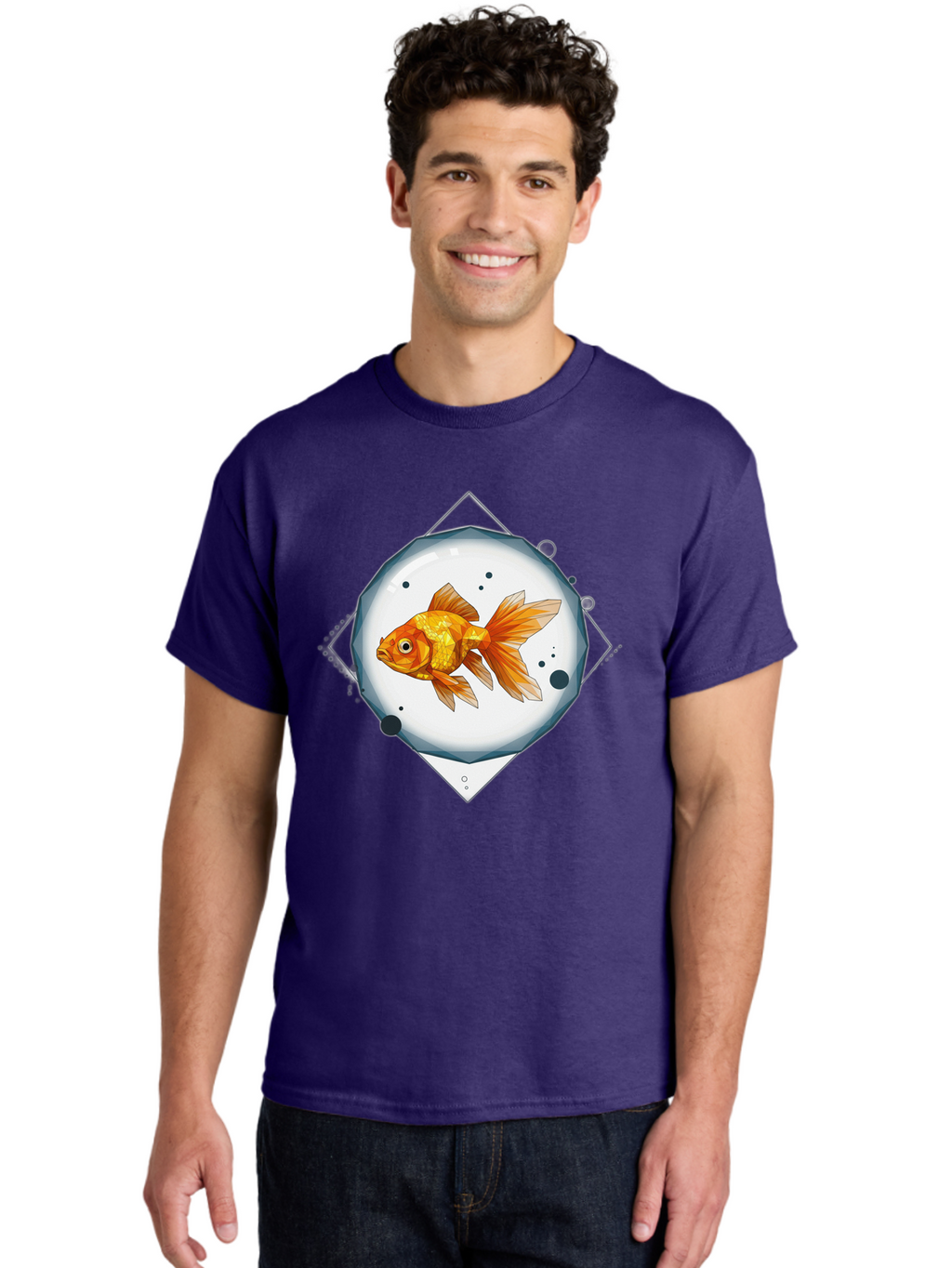 Goldfish-1 Men'S Graphic Tee, 100% Cotton, Comfortable Casual Summer Wear, Machine Washable, Vintage Camera, Old Camera, Antique Camera, Black Camera, Classic Photography, Photography Equipment, Nostalgic Device, Film Camera, Camera Art Bam560