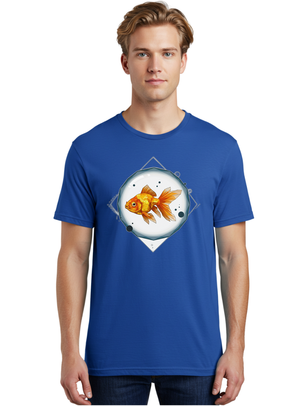 Goldfish-1 Men'S Graphic Tee, 100% Cotton, Comfortable Casual Summer Wear, Machine Washable, Vintage Camera, Old Camera, Antique Camera, Black Camera, Classic Photography, Photography Equipment, Nostalgic Device, Film Camera, Camera Art Bam560