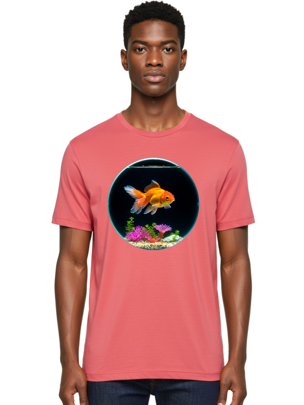 Goldfish-Bowl Men'S Graphic Tee, 100% Cotton, Comfortable Casual Summer Wear, Machine Washable, Vintage Camera, Old Camera, Antique Camera, Black Camera, Classic Photography, Photography Equipment, Nostalgic Device, Film Camera, Camera Art Bam561