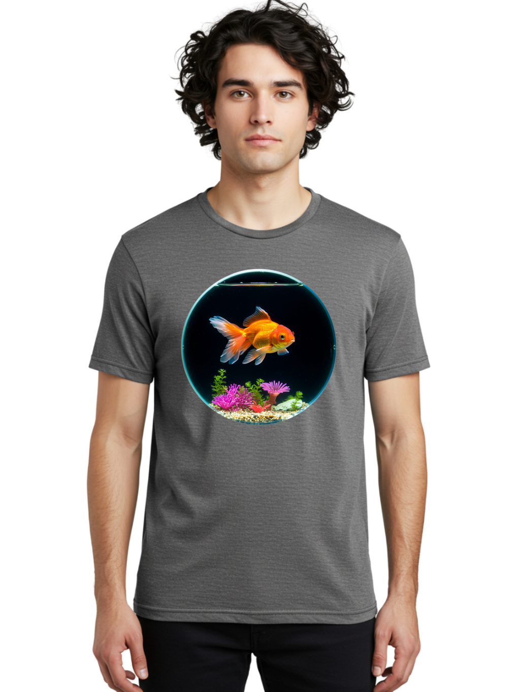 Goldfish-Bowl Men'S Graphic Tee, 100% Cotton, Comfortable Casual Summer Wear, Machine Washable, Vintage Camera, Old Camera, Antique Camera, Black Camera, Classic Photography, Photography Equipment, Nostalgic Device, Film Camera, Camera Art Bam561