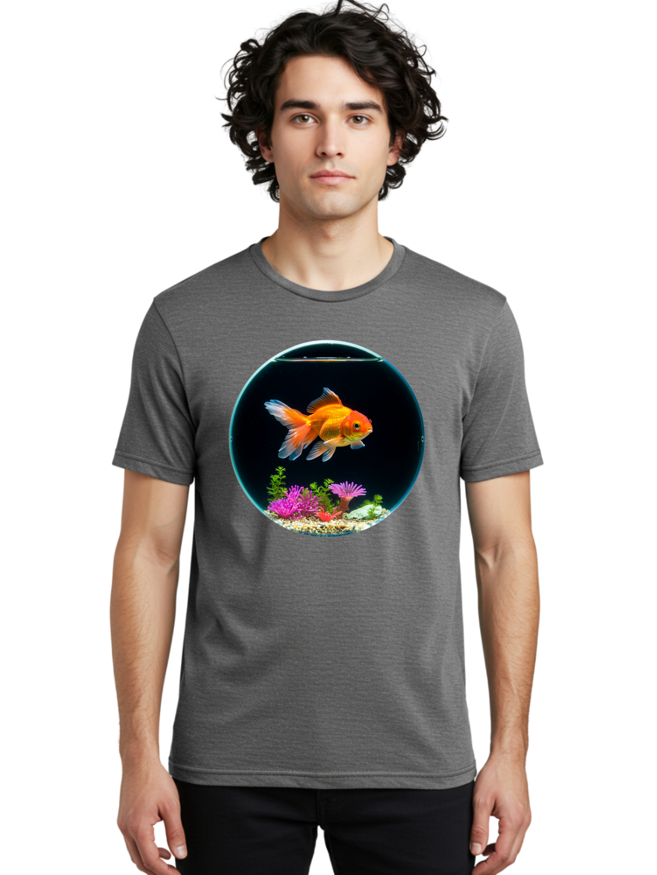 Goldfish-Bowl Men'S Graphic Tee, 100% Cotton, Comfortable Casual Summer Wear, Machine Washable, Vintage Camera, Old Camera, Antique Camera, Black Camera, Classic Photography, Photography Equipment, Nostalgic Device, Film Camera, Camera Art Bam561