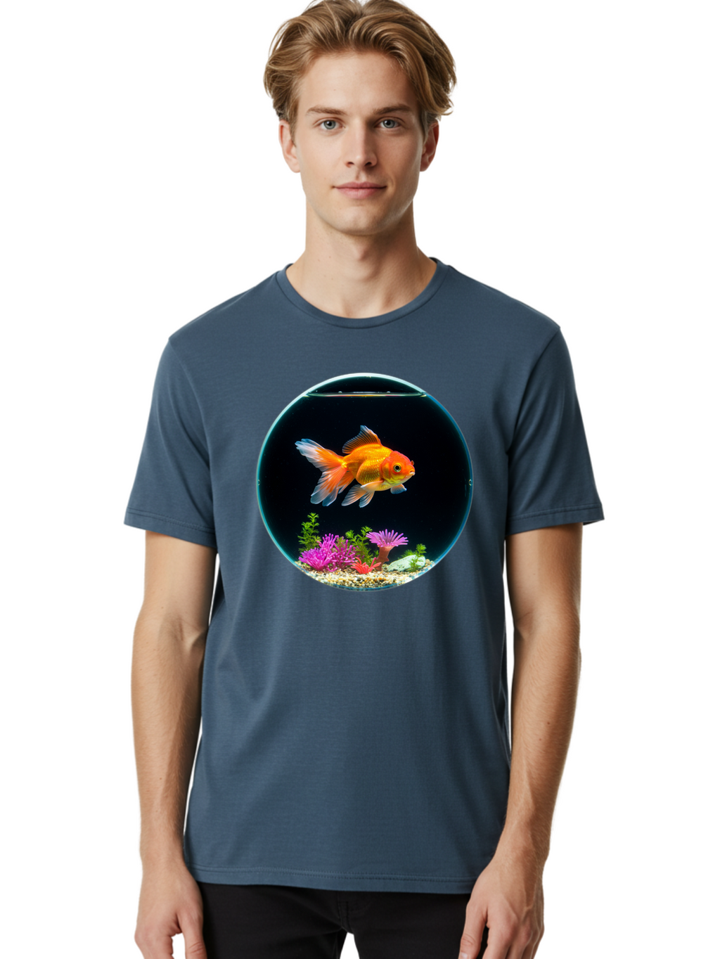 Goldfish-Bowl Men'S Graphic Tee, 100% Cotton, Comfortable Casual Summer Wear, Machine Washable, Vintage Camera, Old Camera, Antique Camera, Black Camera, Classic Photography, Photography Equipment, Nostalgic Device, Film Camera, Camera Art Bam561