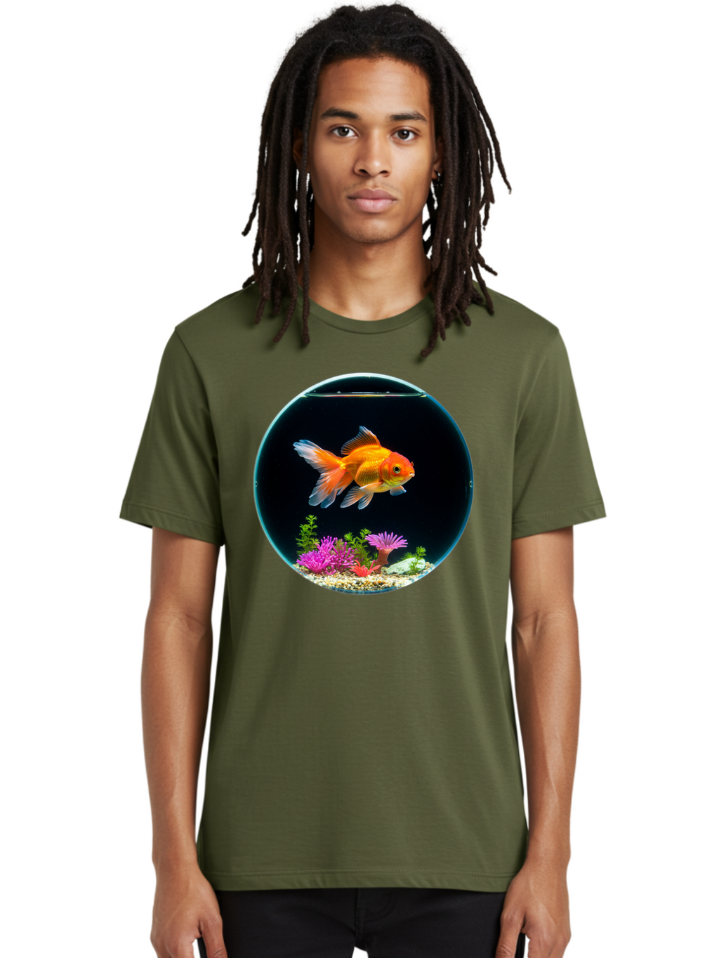 Goldfish-Bowl Men'S Graphic Tee, 100% Cotton, Comfortable Casual Summer Wear, Machine Washable, Vintage Camera, Old Camera, Antique Camera, Black Camera, Classic Photography, Photography Equipment, Nostalgic Device, Film Camera, Camera Art Bam561