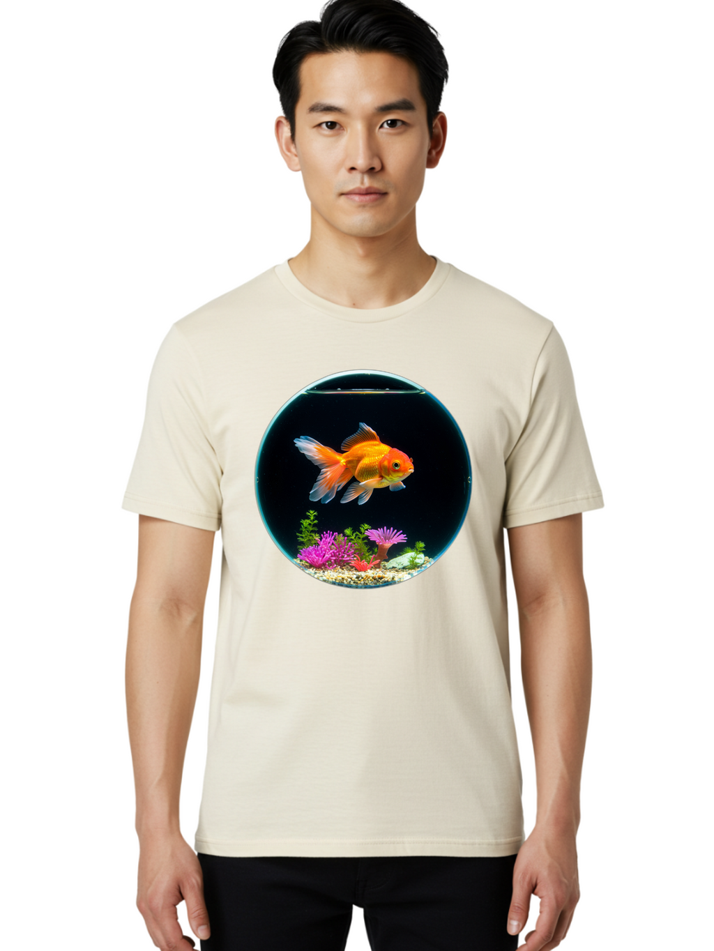Goldfish-Bowl Men'S Graphic Tee, 100% Cotton, Comfortable Casual Summer Wear, Machine Washable, Vintage Camera, Old Camera, Antique Camera, Black Camera, Classic Photography, Photography Equipment, Nostalgic Device, Film Camera, Camera Art Bam561