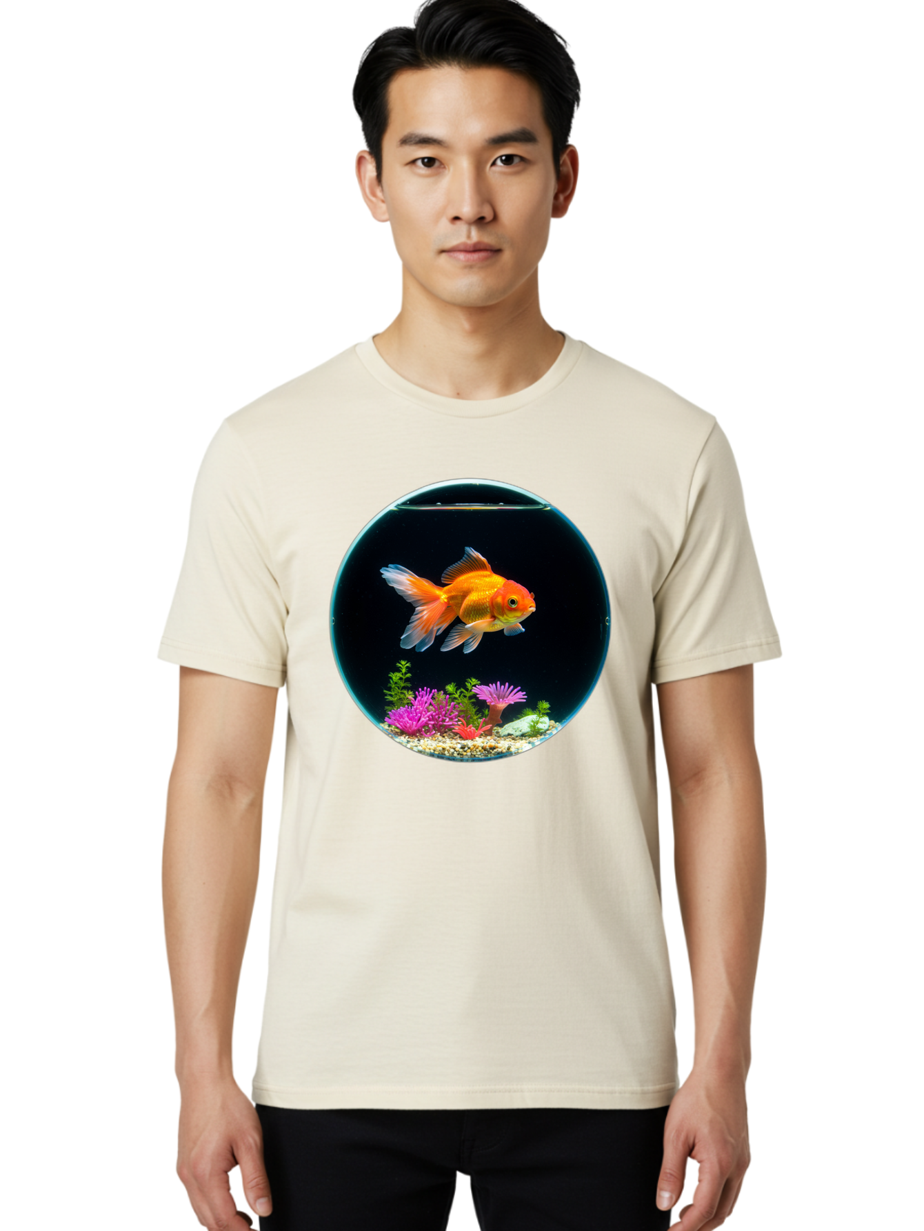 Goldfish-Bowl Men'S Graphic Tee, 100% Cotton, Comfortable Casual Summer Wear, Machine Washable, Vintage Camera, Old Camera, Antique Camera, Black Camera, Classic Photography, Photography Equipment, Nostalgic Device, Film Camera, Camera Art Bam561