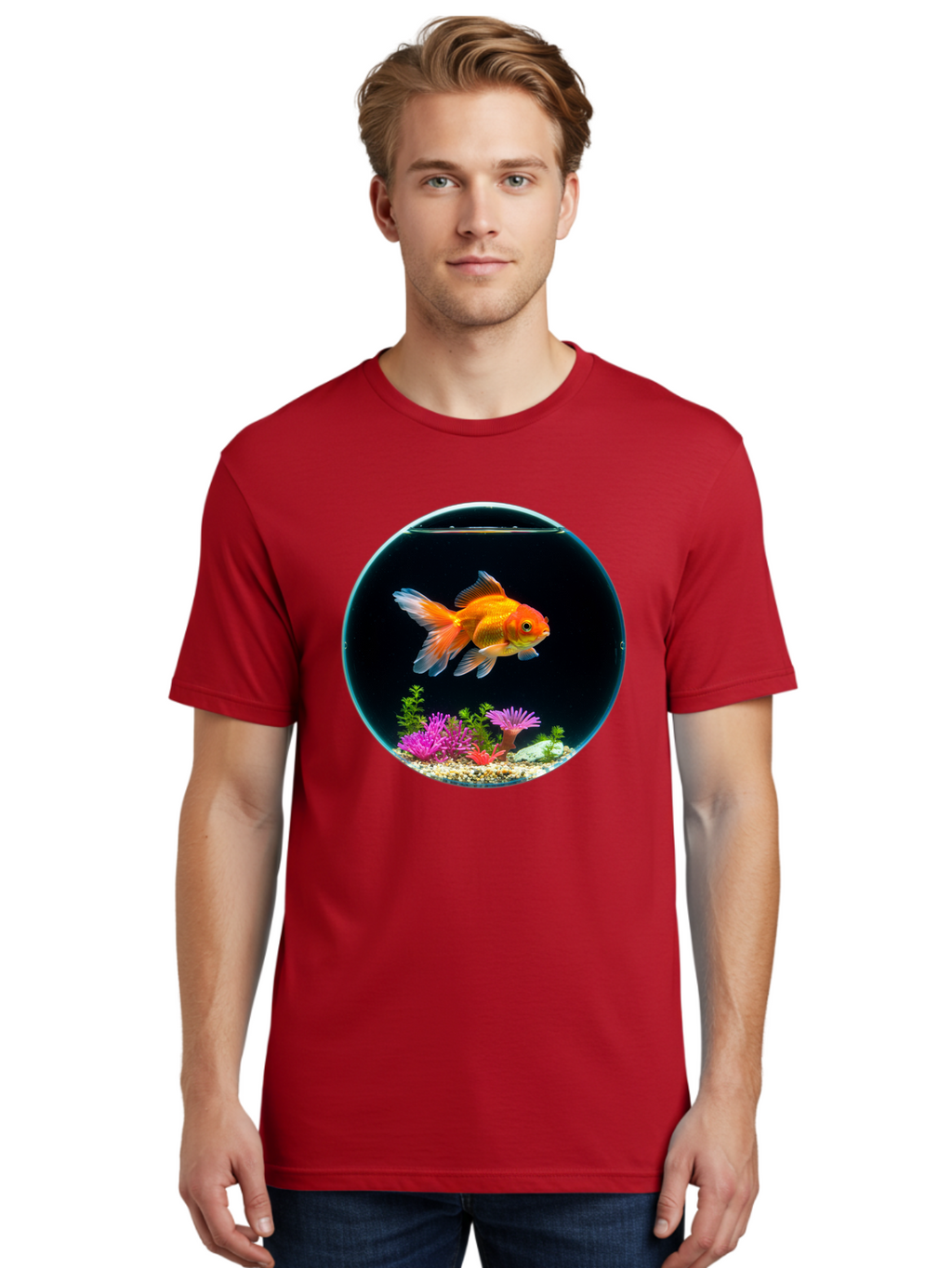 Goldfish-Bowl Men'S Graphic Tee, 100% Cotton, Comfortable Casual Summer Wear, Machine Washable, Vintage Camera, Old Camera, Antique Camera, Black Camera, Classic Photography, Photography Equipment, Nostalgic Device, Film Camera, Camera Art Bam561