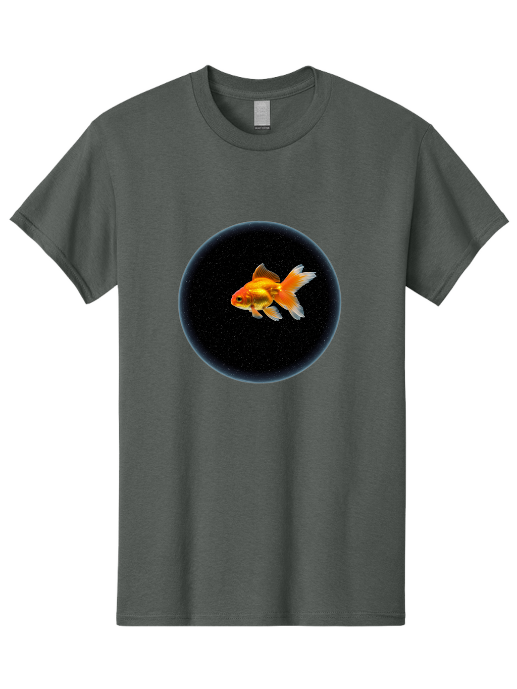 Goldfish-In-Black-Circle Men'S Graphic Tee, 100% Cotton, Comfortable Casual Summer Wear, Machine Washable, Vintage Camera, Old Camera, Antique Camera, Black Camera, Classic Photography, Photography Equipment, Nostalgic Device, Film Camera, Bam563