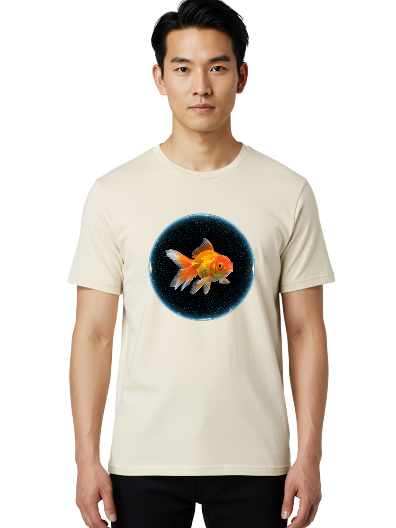 Goldfish-In-Bowl Men'S Graphic Tee, 100% Cotton, Comfortable Casual Summer Wear, Machine Washable, Vintage Camera, Old Camera, Antique Camera, Black Camera, Classic Photography, Photography Equipment, Nostalgic Device, Film Camera, Camera Art Bam564