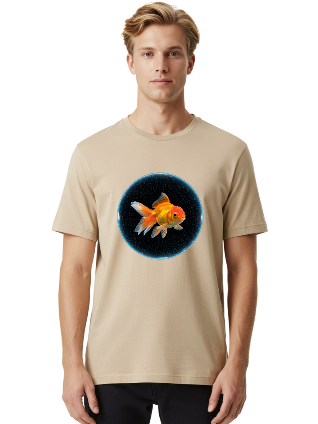 Goldfish-In-Bowl Men'S Graphic Tee, 100% Cotton, Comfortable Casual Summer Wear, Machine Washable, Vintage Camera, Old Camera, Antique Camera, Black Camera, Classic Photography, Photography Equipment, Nostalgic Device, Film Camera, Camera Art Bam564