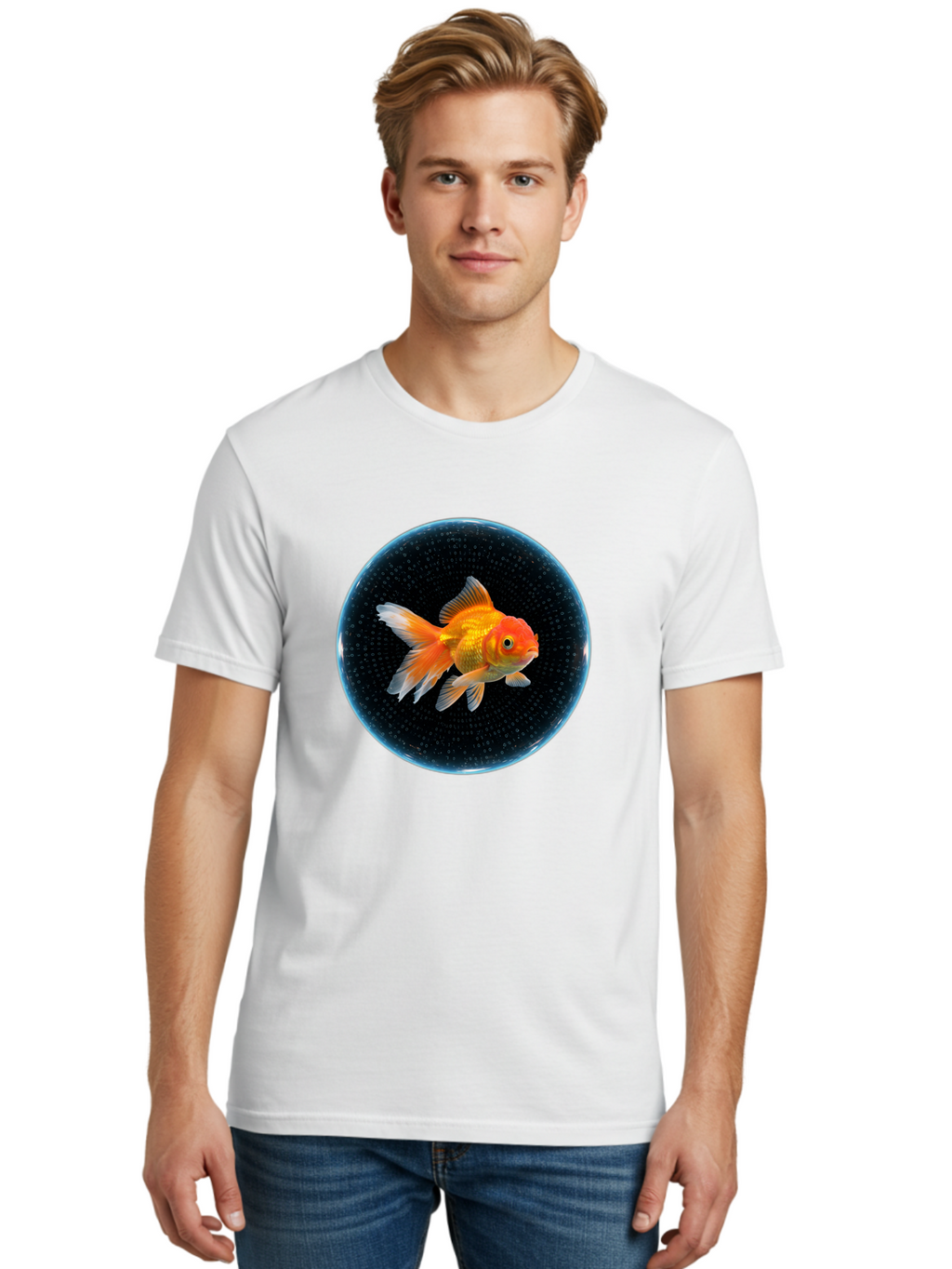 Goldfish-In-Bowl Men'S Graphic Tee, 100% Cotton, Comfortable Casual Summer Wear, Machine Washable, Vintage Camera, Old Camera, Antique Camera, Black Camera, Classic Photography, Photography Equipment, Nostalgic Device, Film Camera, Camera Art Bam564
