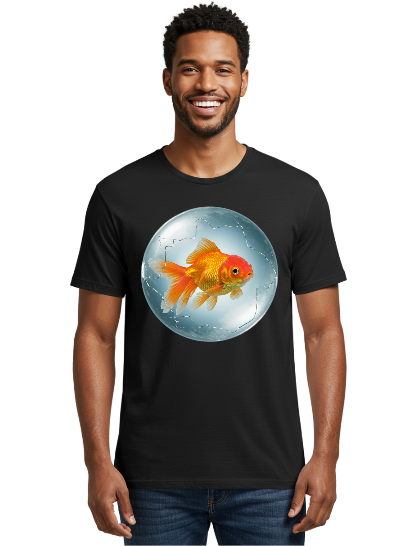 Goldfish-In-Broken-Glass Men'S Graphic Tee, 100% Cotton, Comfortable Casual Summer Wear, Machine Washable, Vintage Camera, Old Camera, Antique Camera, Black Camera, Classic Photography, Photography Equipment, Nostalgic Device, Film Camera, Bam565