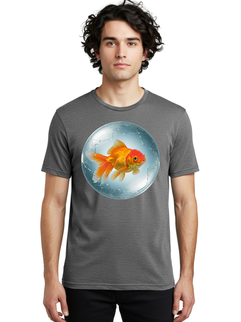 Goldfish-In-Broken-Glass Men'S Graphic Tee, 100% Cotton, Comfortable Casual Summer Wear, Machine Washable, Vintage Camera, Old Camera, Antique Camera, Black Camera, Classic Photography, Photography Equipment, Nostalgic Device, Film Camera, Bam565