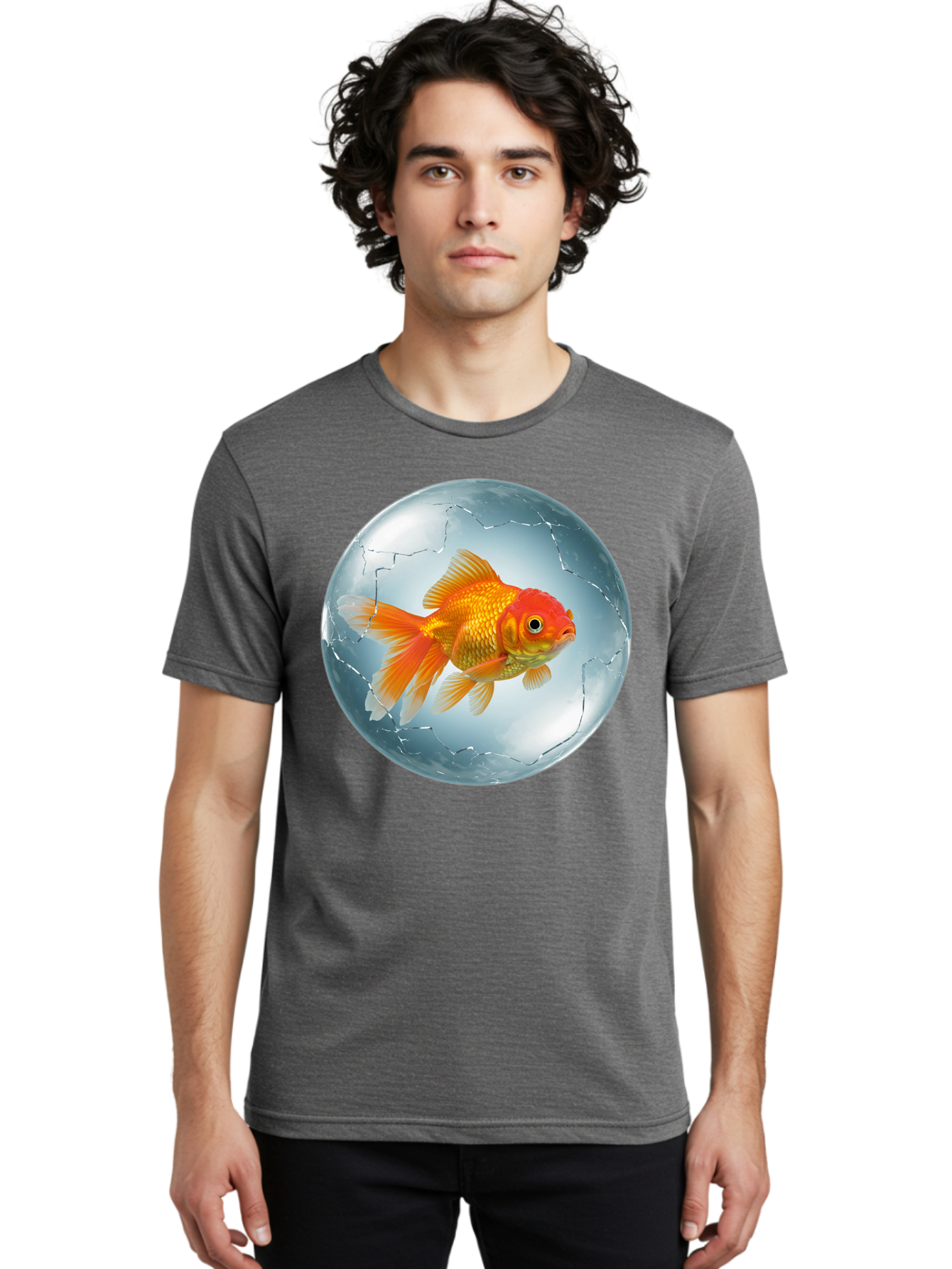 Goldfish-In-Broken-Glass Men'S Graphic Tee, 100% Cotton, Comfortable Casual Summer Wear, Machine Washable, Vintage Camera, Old Camera, Antique Camera, Black Camera, Classic Photography, Photography Equipment, Nostalgic Device, Film Camera, Bam565