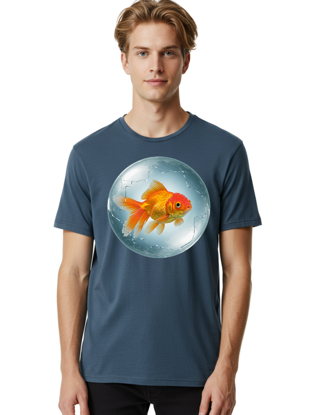 Goldfish-In-Broken-Glass Men'S Graphic Tee, 100% Cotton, Comfortable Casual Summer Wear, Machine Washable, Vintage Camera, Old Camera, Antique Camera, Black Camera, Classic Photography, Photography Equipment, Nostalgic Device, Film Camera, Bam565