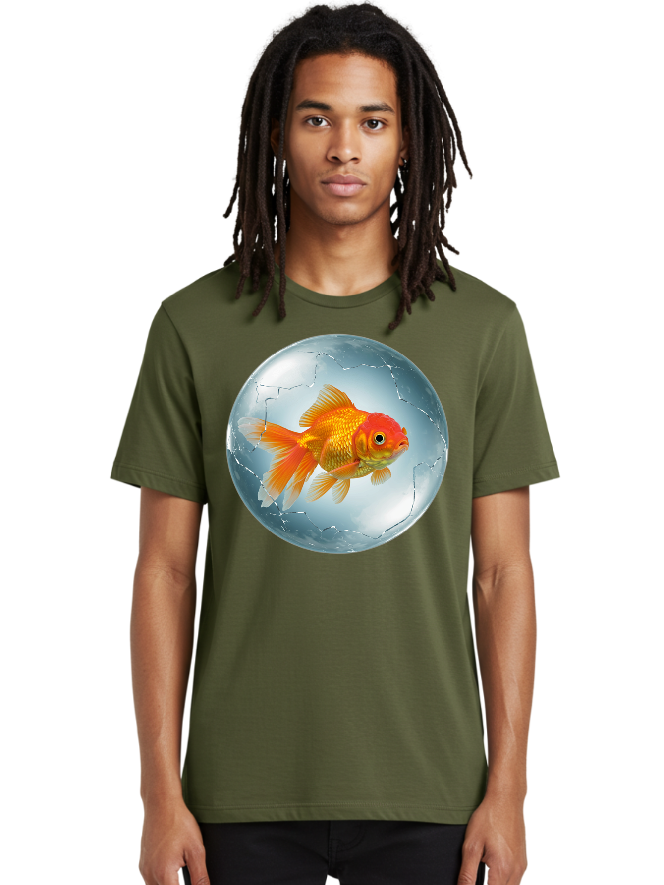 Goldfish-In-Broken-Glass Men'S Graphic Tee, 100% Cotton, Comfortable Casual Summer Wear, Machine Washable, Vintage Camera, Old Camera, Antique Camera, Black Camera, Classic Photography, Photography Equipment, Nostalgic Device, Film Camera, Bam565