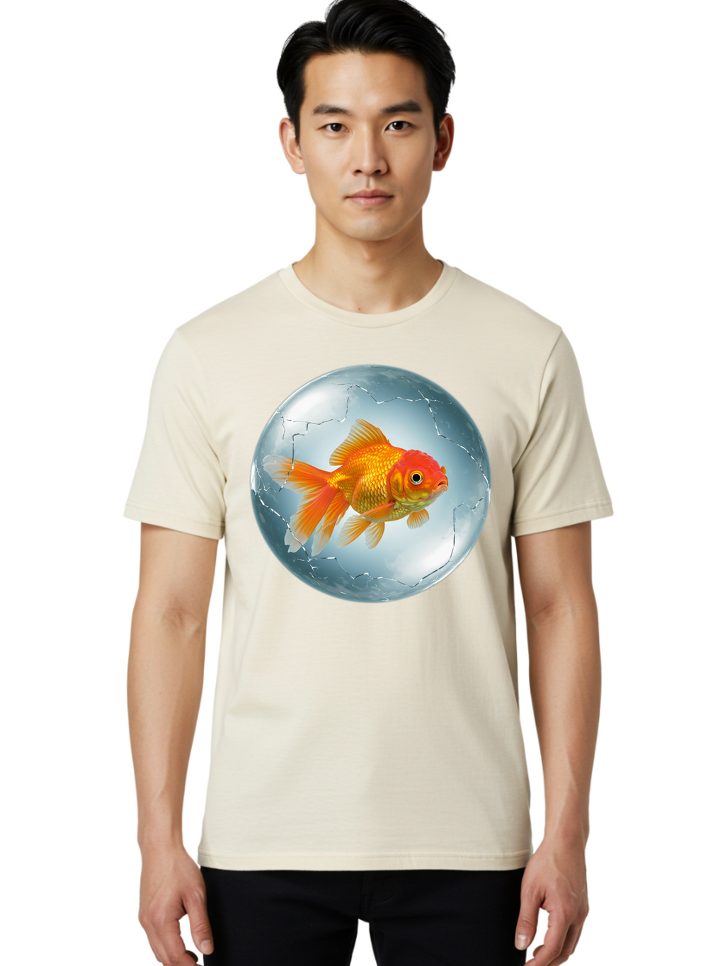 Goldfish-In-Broken-Glass Men'S Graphic Tee, 100% Cotton, Comfortable Casual Summer Wear, Machine Washable, Vintage Camera, Old Camera, Antique Camera, Black Camera, Classic Photography, Photography Equipment, Nostalgic Device, Film Camera, Bam565