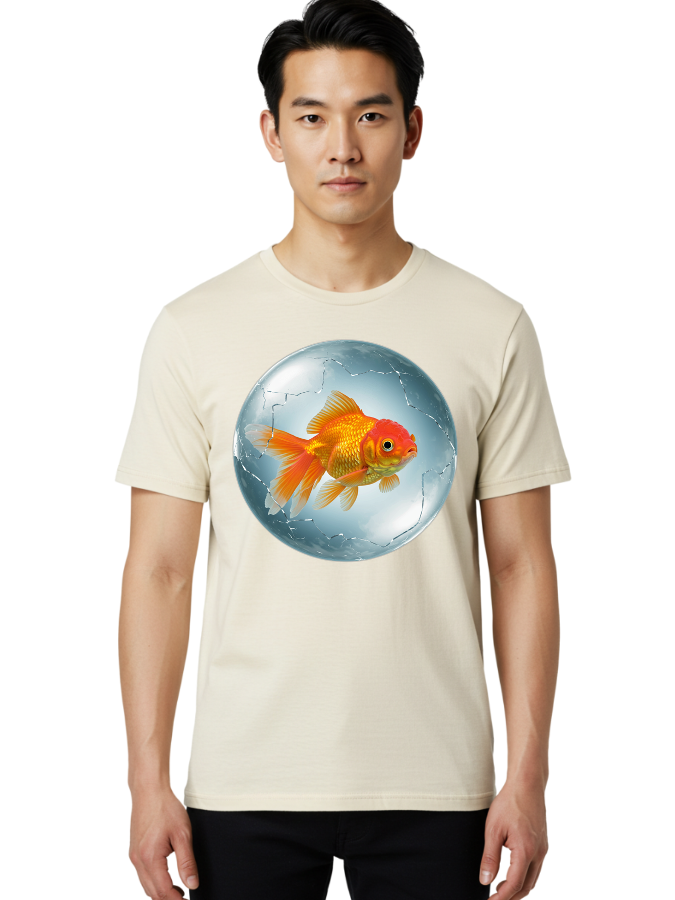 Goldfish-In-Broken-Glass Men'S Graphic Tee, 100% Cotton, Comfortable Casual Summer Wear, Machine Washable, Vintage Camera, Old Camera, Antique Camera, Black Camera, Classic Photography, Photography Equipment, Nostalgic Device, Film Camera, Bam565