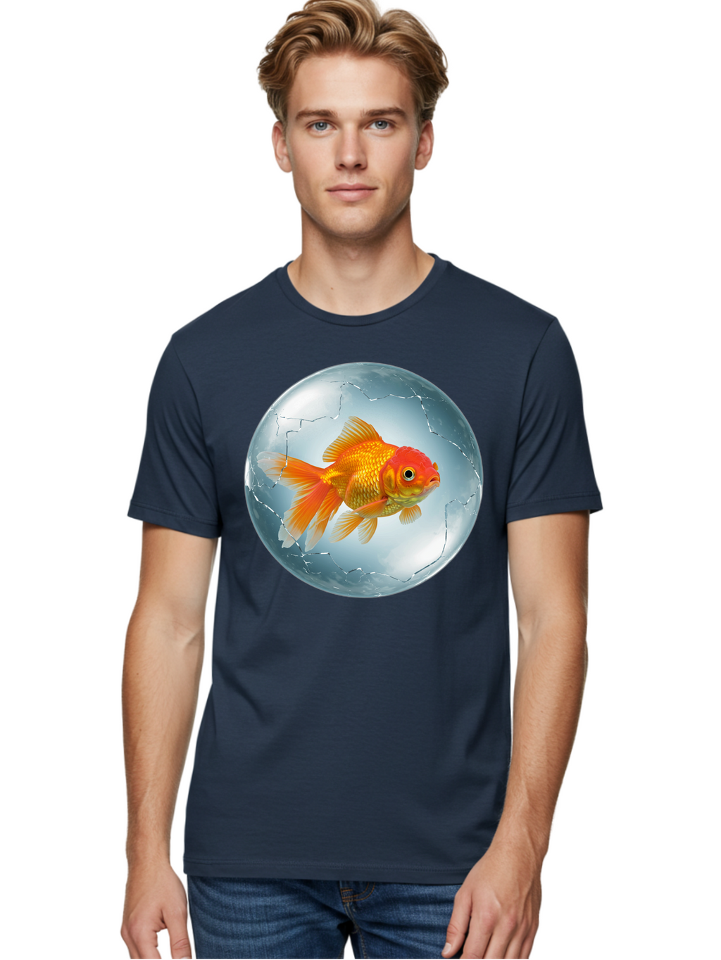 Goldfish-In-Broken-Glass Men'S Graphic Tee, 100% Cotton, Comfortable Casual Summer Wear, Machine Washable, Vintage Camera, Old Camera, Antique Camera, Black Camera, Classic Photography, Photography Equipment, Nostalgic Device, Film Camera, Bam565