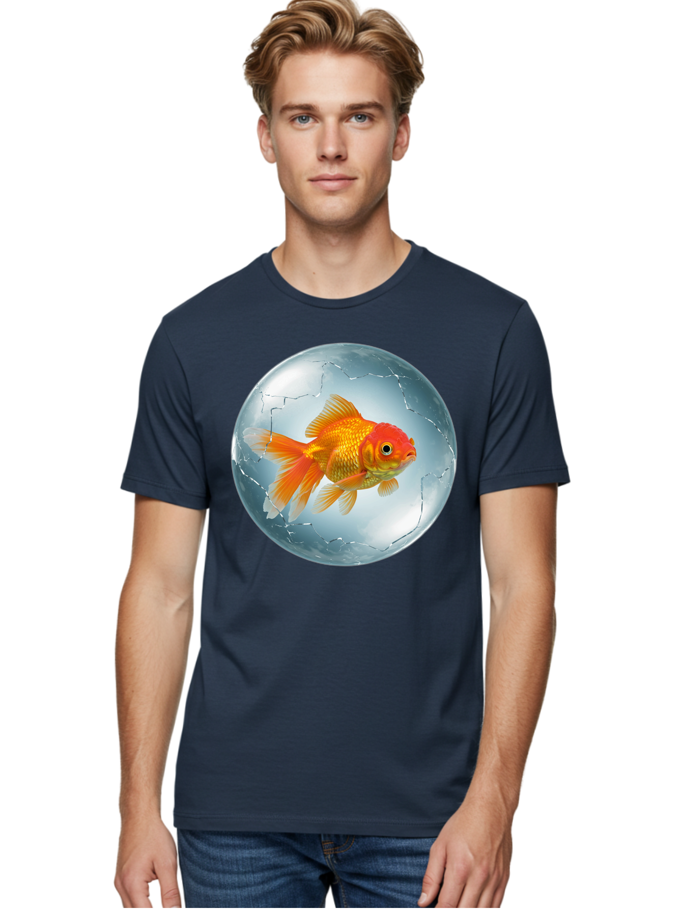 Goldfish-In-Broken-Glass Men'S Graphic Tee, 100% Cotton, Comfortable Casual Summer Wear, Machine Washable, Vintage Camera, Old Camera, Antique Camera, Black Camera, Classic Photography, Photography Equipment, Nostalgic Device, Film Camera, Bam565