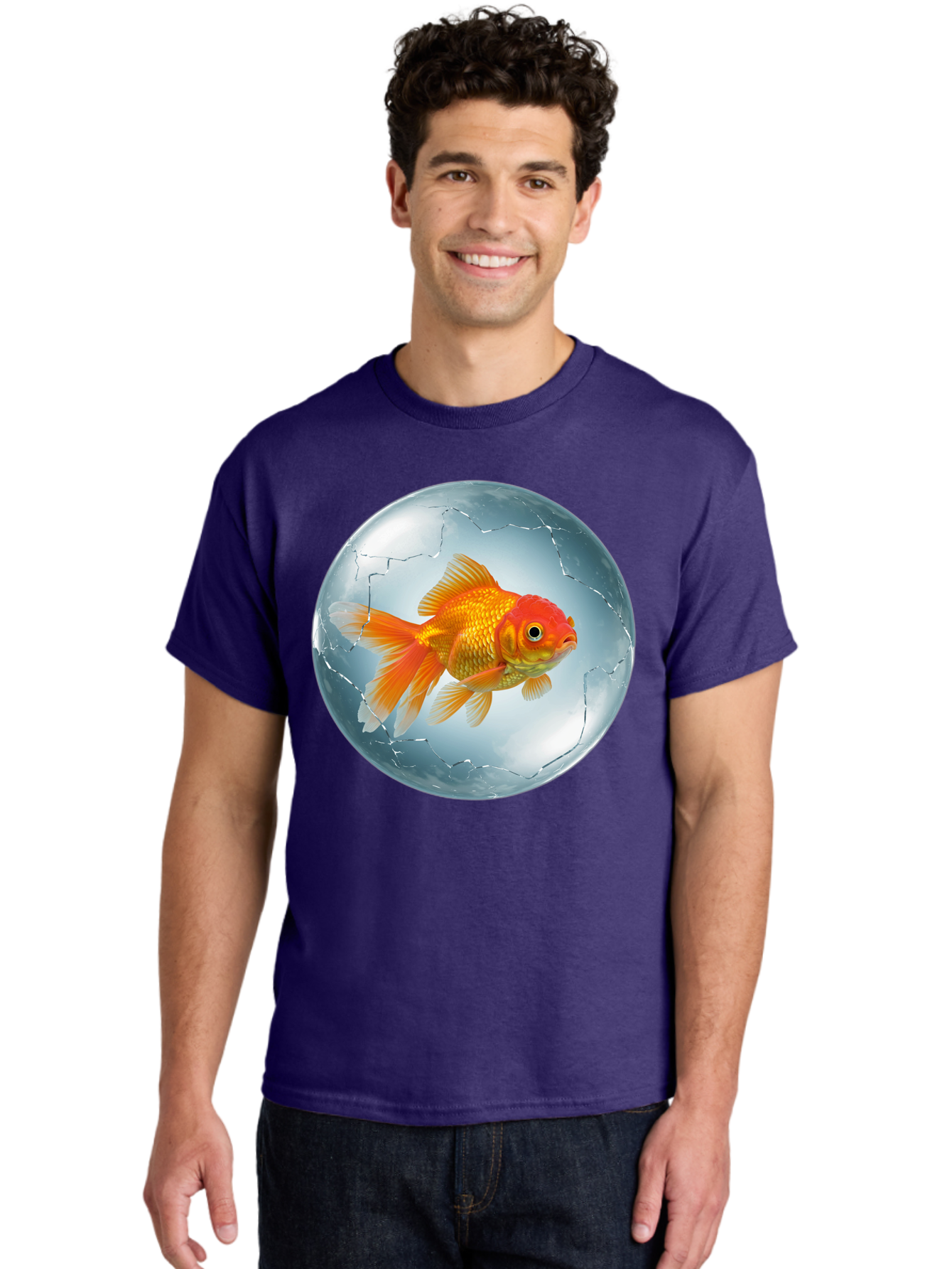 Goldfish-In-Broken-Glass Men'S Graphic Tee, 100% Cotton, Comfortable Casual Summer Wear, Machine Washable, Vintage Camera, Old Camera, Antique Camera, Black Camera, Classic Photography, Photography Equipment, Nostalgic Device, Film Camera, Bam565