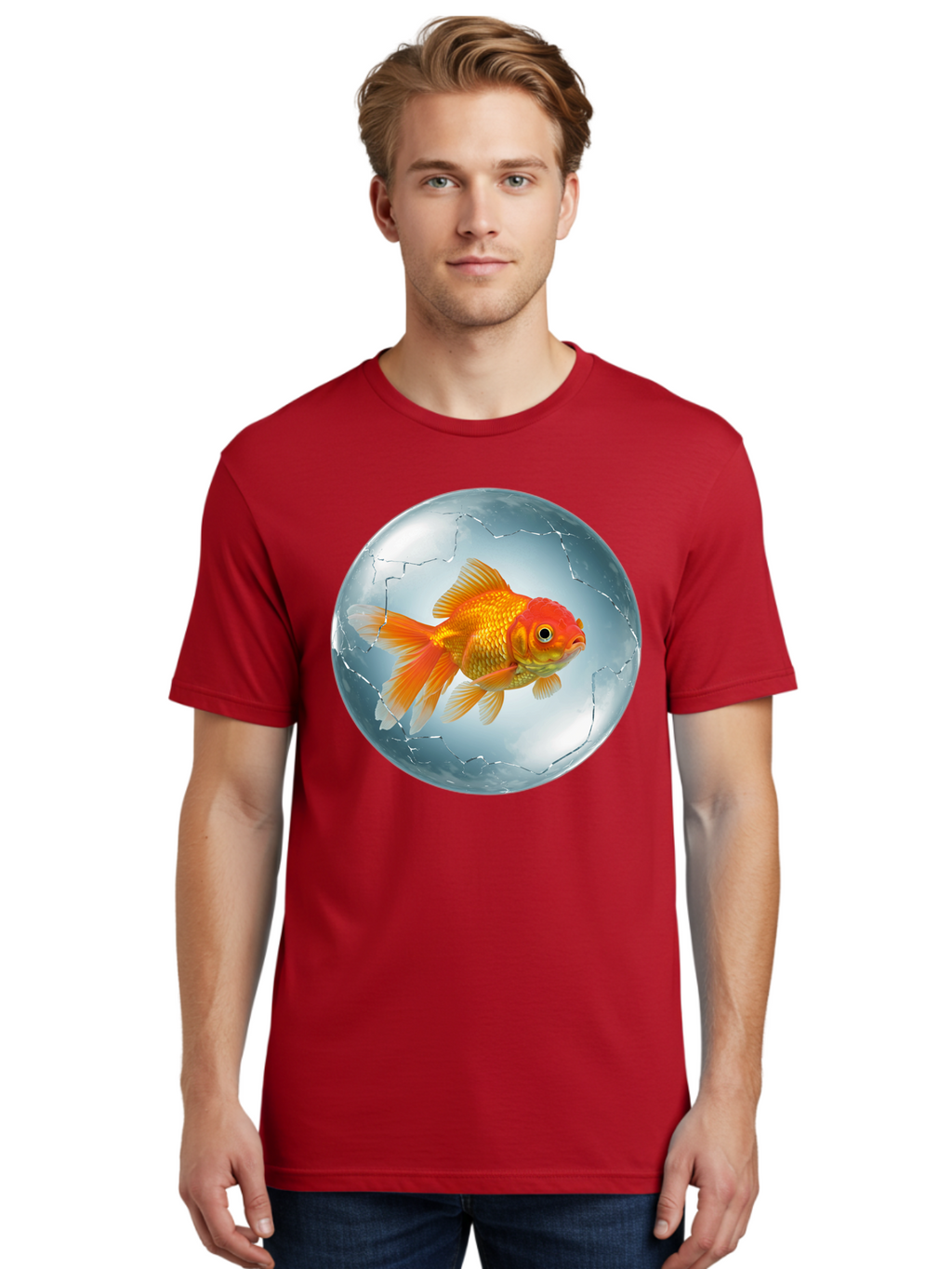 Goldfish-In-Broken-Glass Men'S Graphic Tee, 100% Cotton, Comfortable Casual Summer Wear, Machine Washable, Vintage Camera, Old Camera, Antique Camera, Black Camera, Classic Photography, Photography Equipment, Nostalgic Device, Film Camera, Bam565