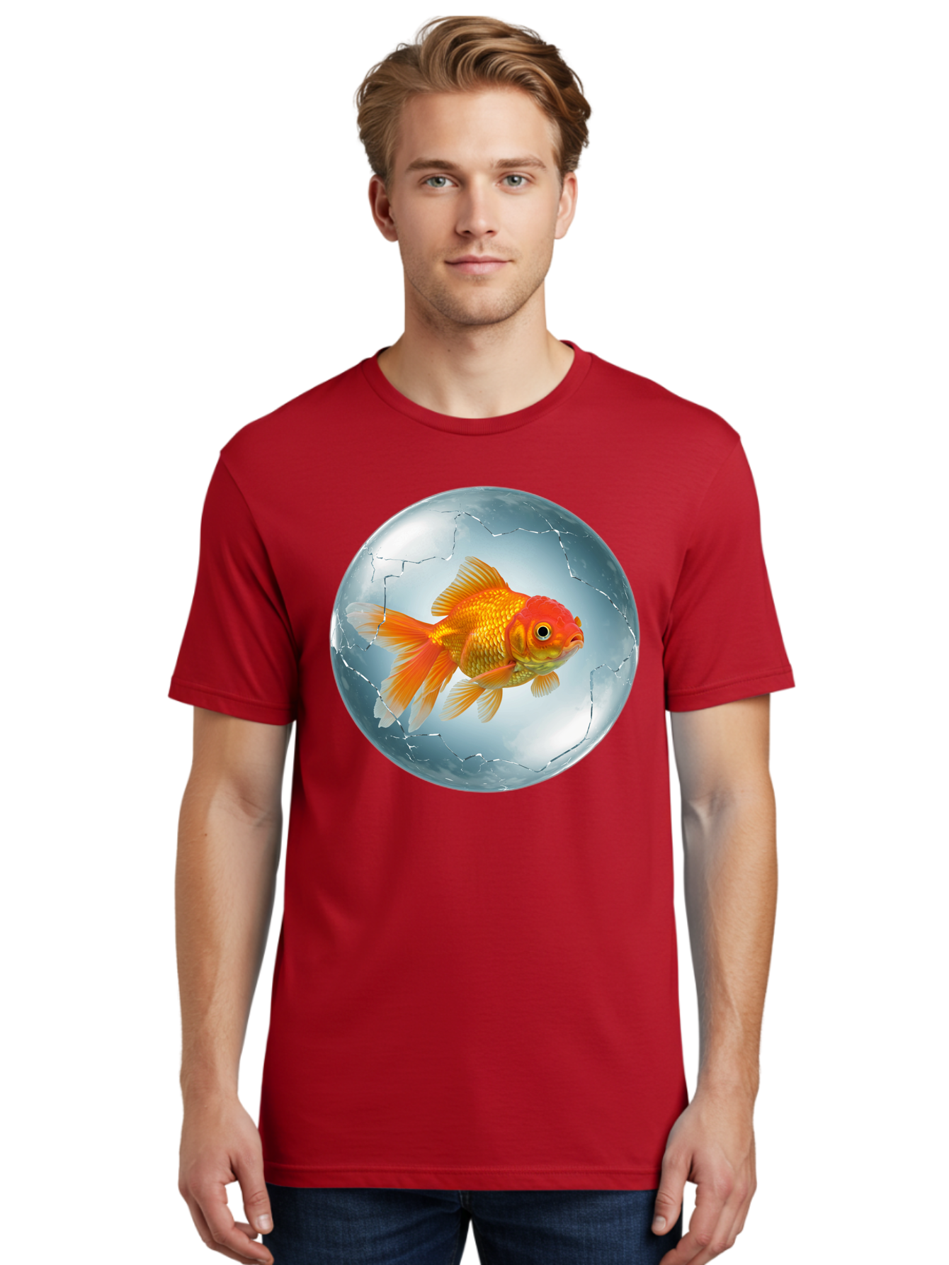 Goldfish-In-Broken-Glass Men'S Graphic Tee, 100% Cotton, Comfortable Casual Summer Wear, Machine Washable, Vintage Camera, Old Camera, Antique Camera, Black Camera, Classic Photography, Photography Equipment, Nostalgic Device, Film Camera, Bam565