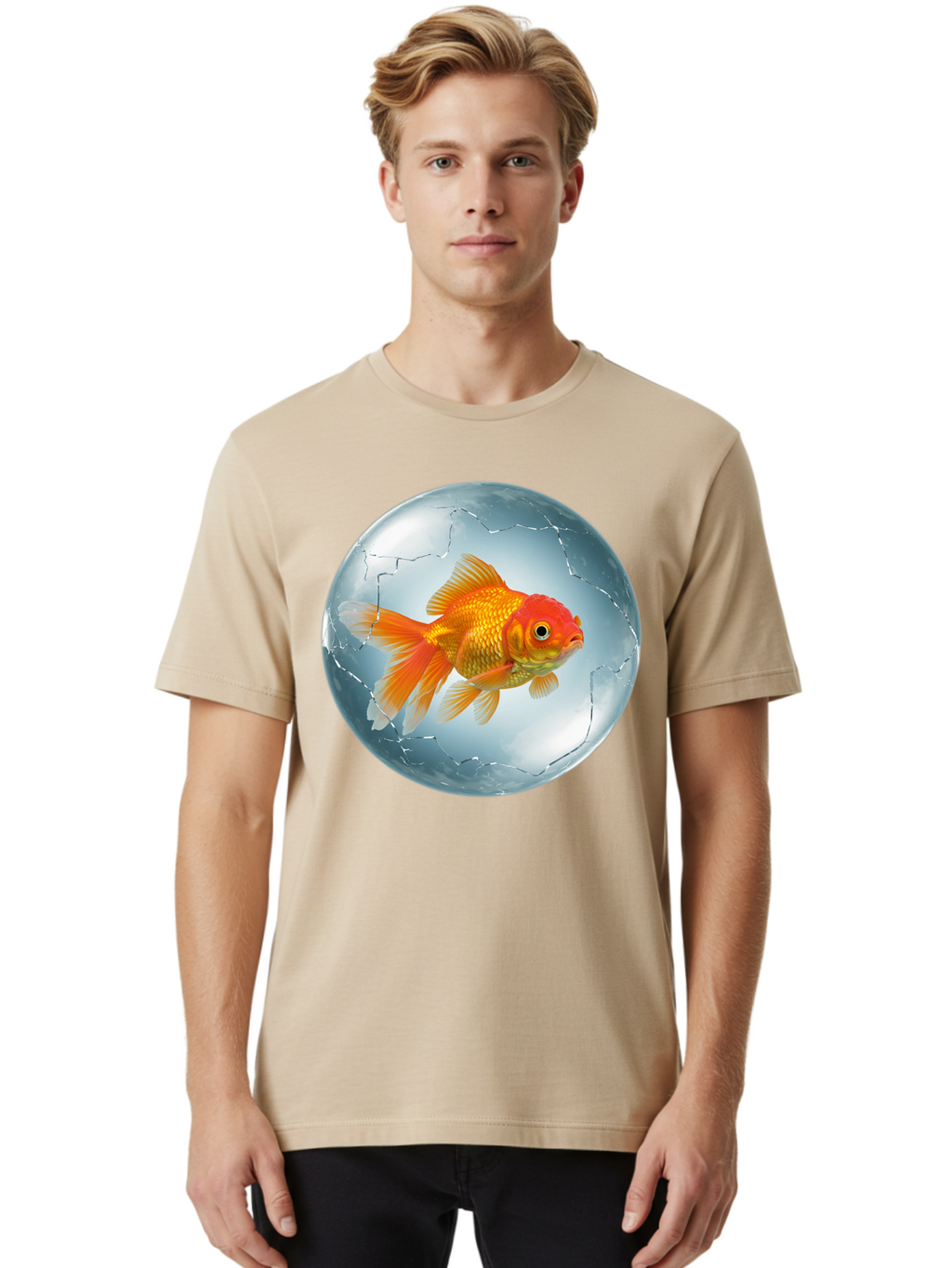 Goldfish-In-Broken-Glass Men'S Graphic Tee, 100% Cotton, Comfortable Casual Summer Wear, Machine Washable, Vintage Camera, Old Camera, Antique Camera, Black Camera, Classic Photography, Photography Equipment, Nostalgic Device, Film Camera, Bam565