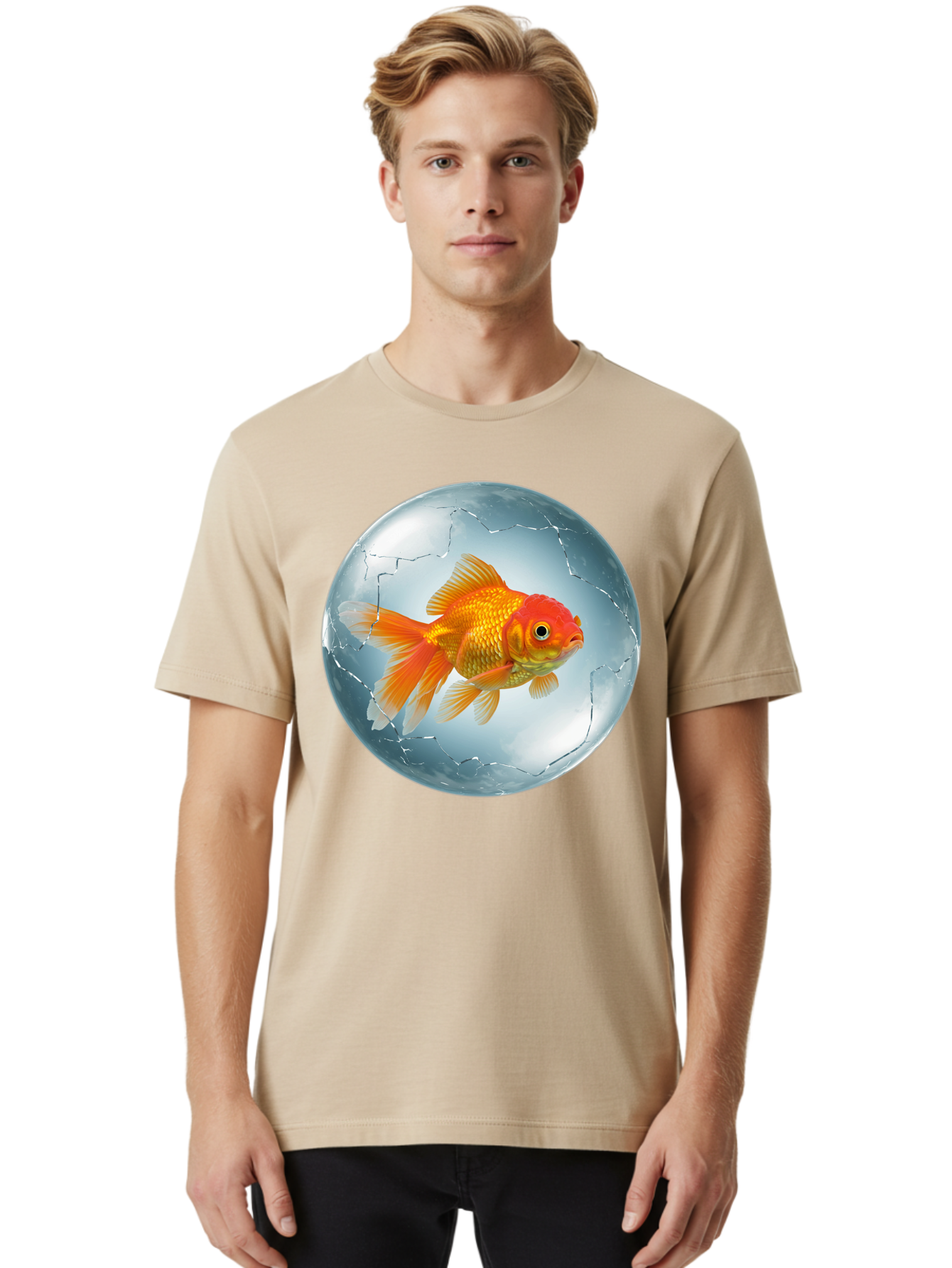 Goldfish-In-Broken-Glass Men'S Graphic Tee, 100% Cotton, Comfortable Casual Summer Wear, Machine Washable, Vintage Camera, Old Camera, Antique Camera, Black Camera, Classic Photography, Photography Equipment, Nostalgic Device, Film Camera, Bam565