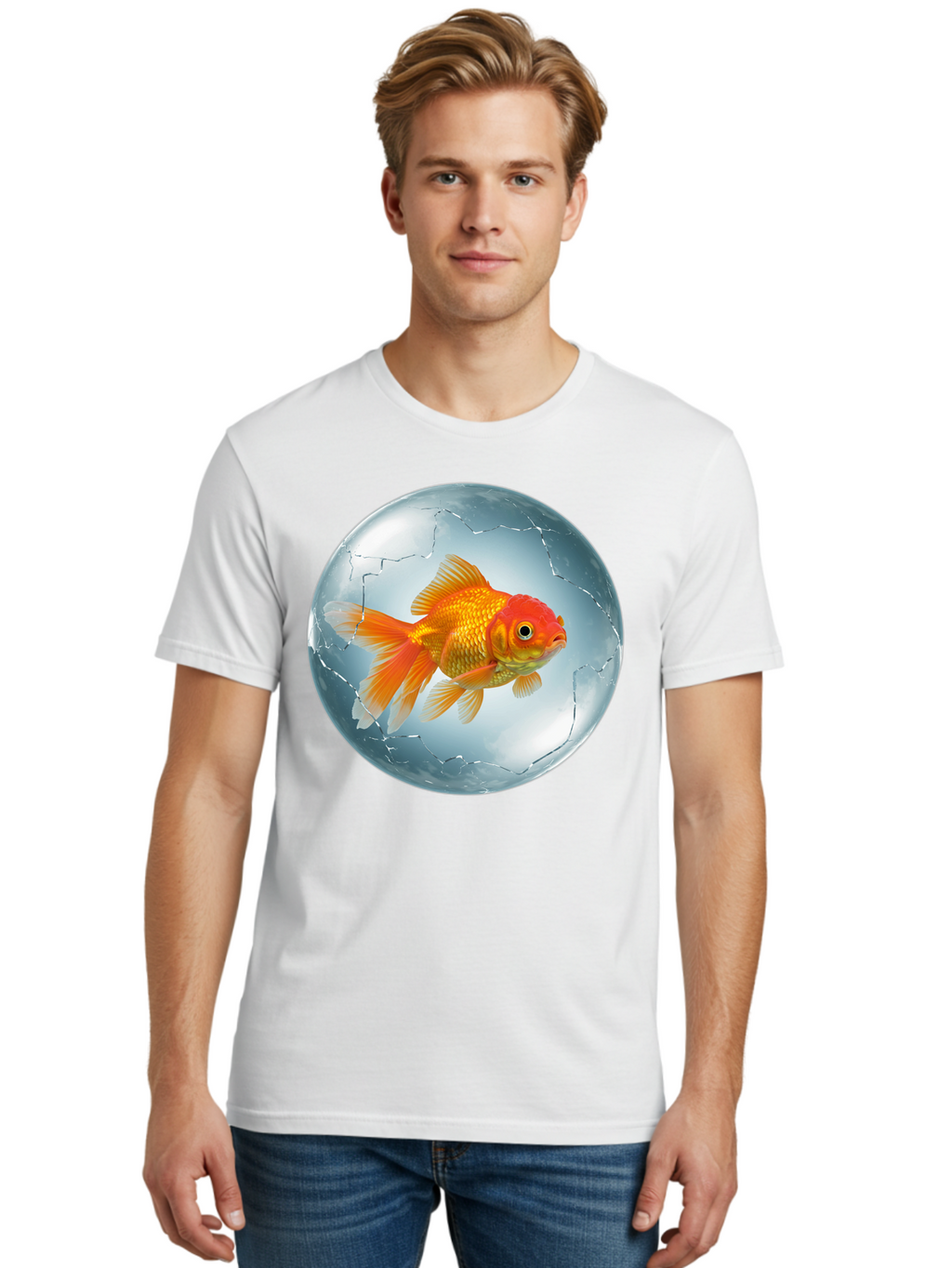 Goldfish-In-Broken-Glass Men'S Graphic Tee, 100% Cotton, Comfortable Casual Summer Wear, Machine Washable, Vintage Camera, Old Camera, Antique Camera, Black Camera, Classic Photography, Photography Equipment, Nostalgic Device, Film Camera, Bam565