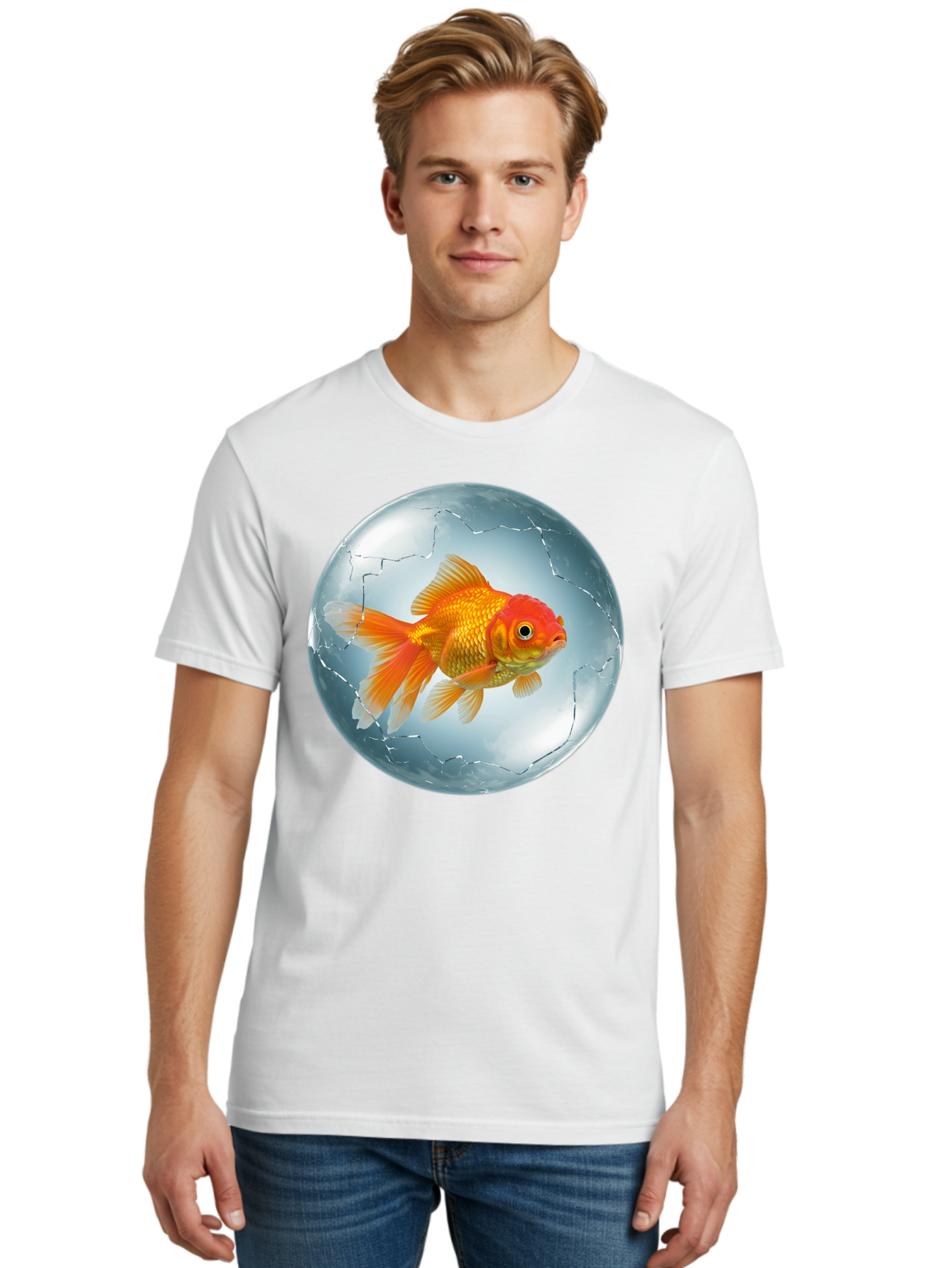 Goldfish-In-Broken-Glass Men'S Graphic Tee, 100% Cotton, Comfortable Casual Summer Wear, Machine Washable, Vintage Camera, Old Camera, Antique Camera, Black Camera, Classic Photography, Photography Equipment, Nostalgic Device, Film Camera, Bam565
