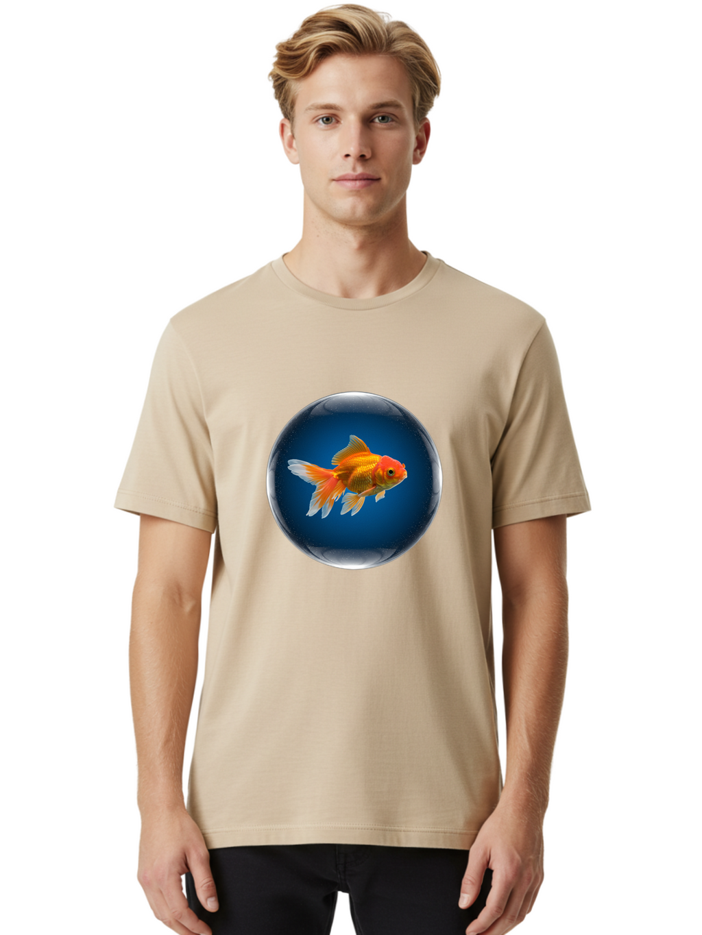 Goldfish-In-Glass-Ball Men'S Graphic Tee, 100% Cotton, Comfortable Casual Summer Wear, Machine Washable, Vintage Camera, Old Camera, Antique Camera, Black Camera, Classic Photography, Photography Equipment, Nostalgic Device, Film Camera, Bam566