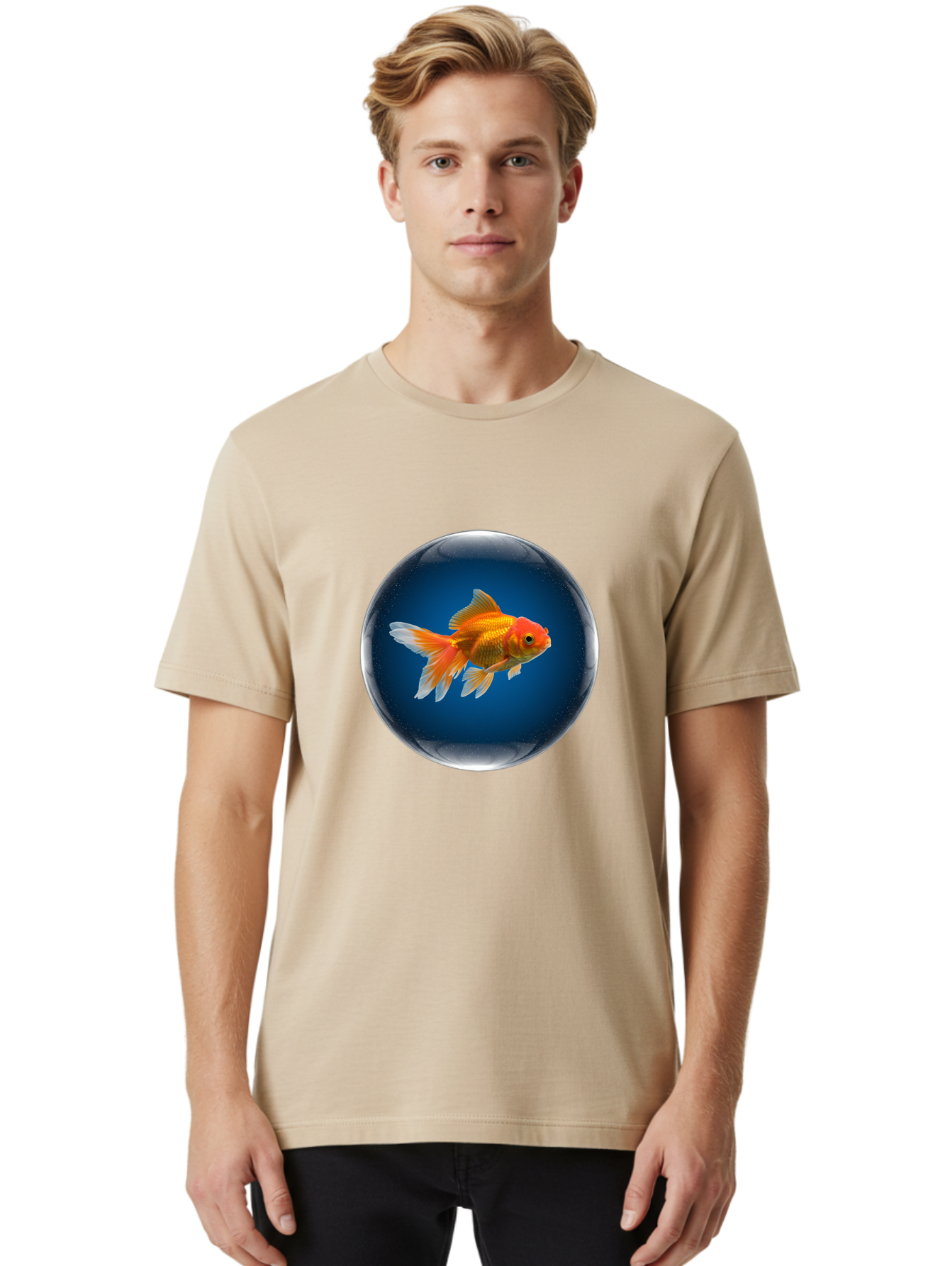 Goldfish-In-Glass-Ball Men'S Graphic Tee, 100% Cotton, Comfortable Casual Summer Wear, Machine Washable, Vintage Camera, Old Camera, Antique Camera, Black Camera, Classic Photography, Photography Equipment, Nostalgic Device, Film Camera, Bam566