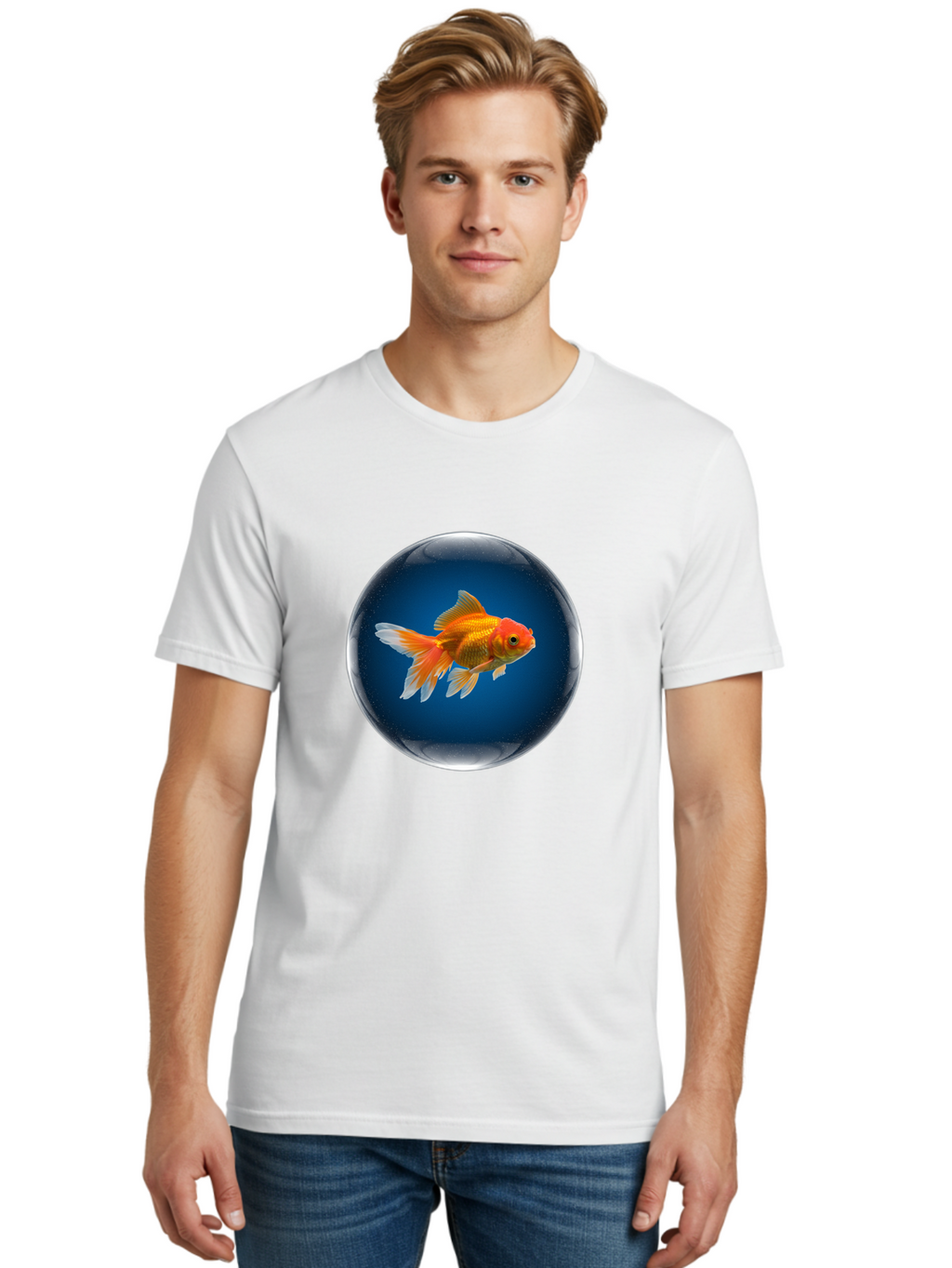Goldfish-In-Glass-Ball Men'S Graphic Tee, 100% Cotton, Comfortable Casual Summer Wear, Machine Washable, Vintage Camera, Old Camera, Antique Camera, Black Camera, Classic Photography, Photography Equipment, Nostalgic Device, Film Camera, Bam566