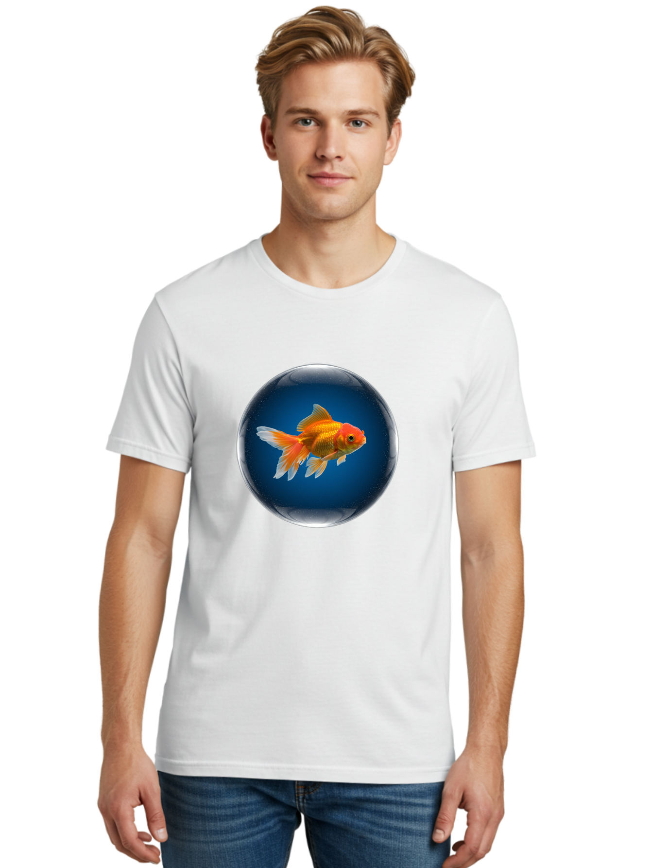 Goldfish-In-Glass-Ball Men'S Graphic Tee, 100% Cotton, Comfortable Casual Summer Wear, Machine Washable, Vintage Camera, Old Camera, Antique Camera, Black Camera, Classic Photography, Photography Equipment, Nostalgic Device, Film Camera, Bam566