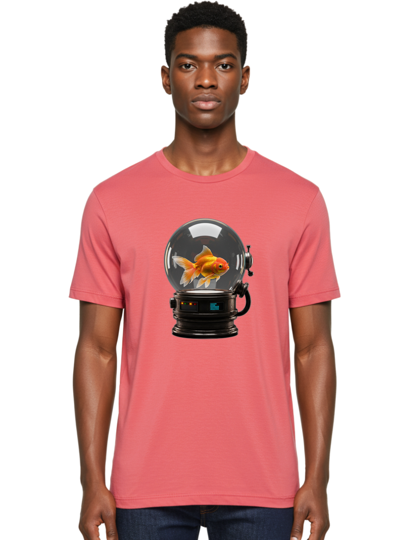 Goldfish-In-Glass-Globe Men'S Graphic Tee, 100% Cotton, Comfortable Casual Summer Wear, Machine Washable, Vintage Camera, Old Camera, Antique Camera, Black Camera, Classic Photography, Photography Equipment, Nostalgic Device, Film Camera, Bam567