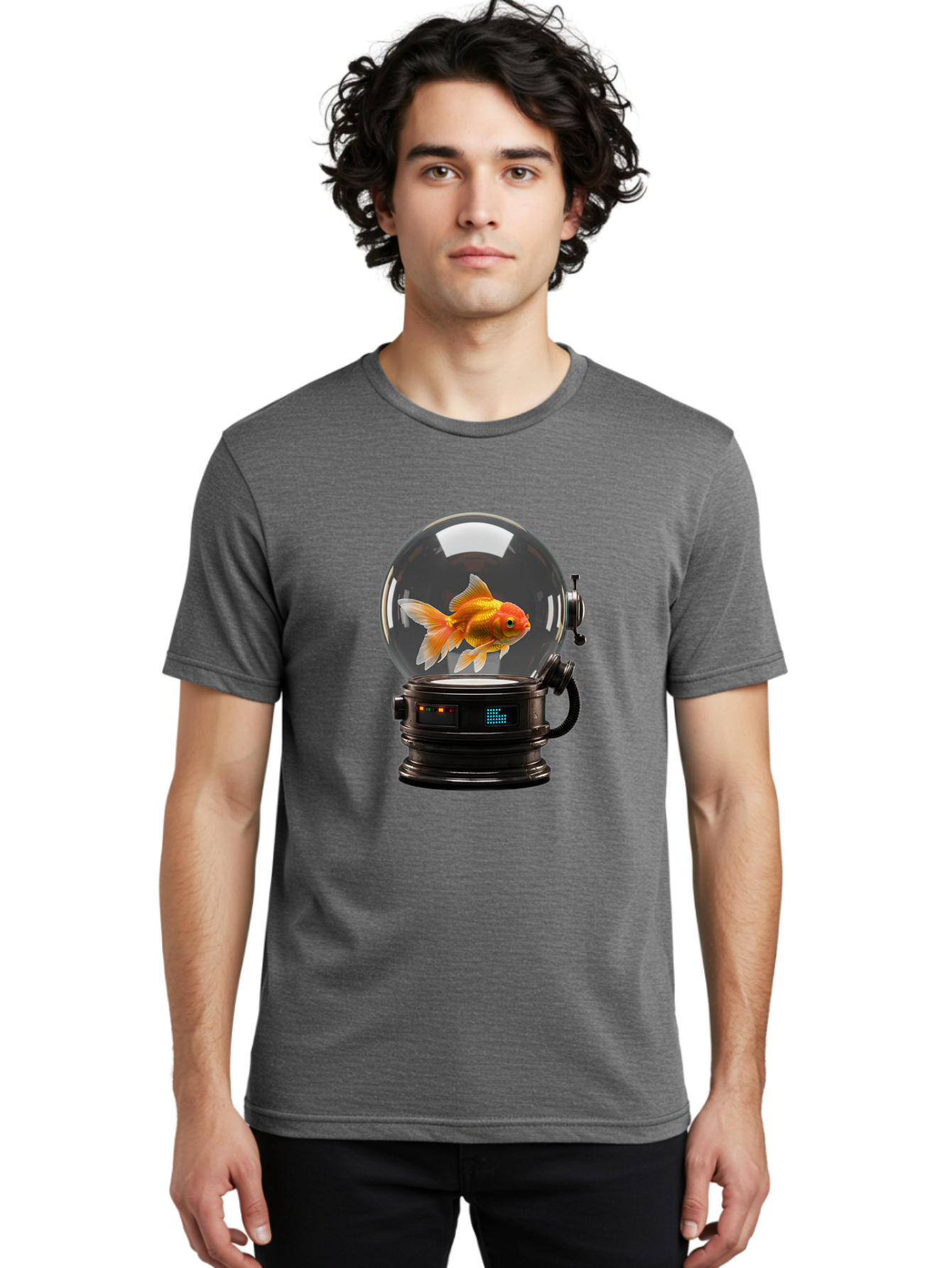 Goldfish-In-Glass-Globe Men'S Graphic Tee, 100% Cotton, Comfortable Casual Summer Wear, Machine Washable, Vintage Camera, Old Camera, Antique Camera, Black Camera, Classic Photography, Photography Equipment, Nostalgic Device, Film Camera, Bam567