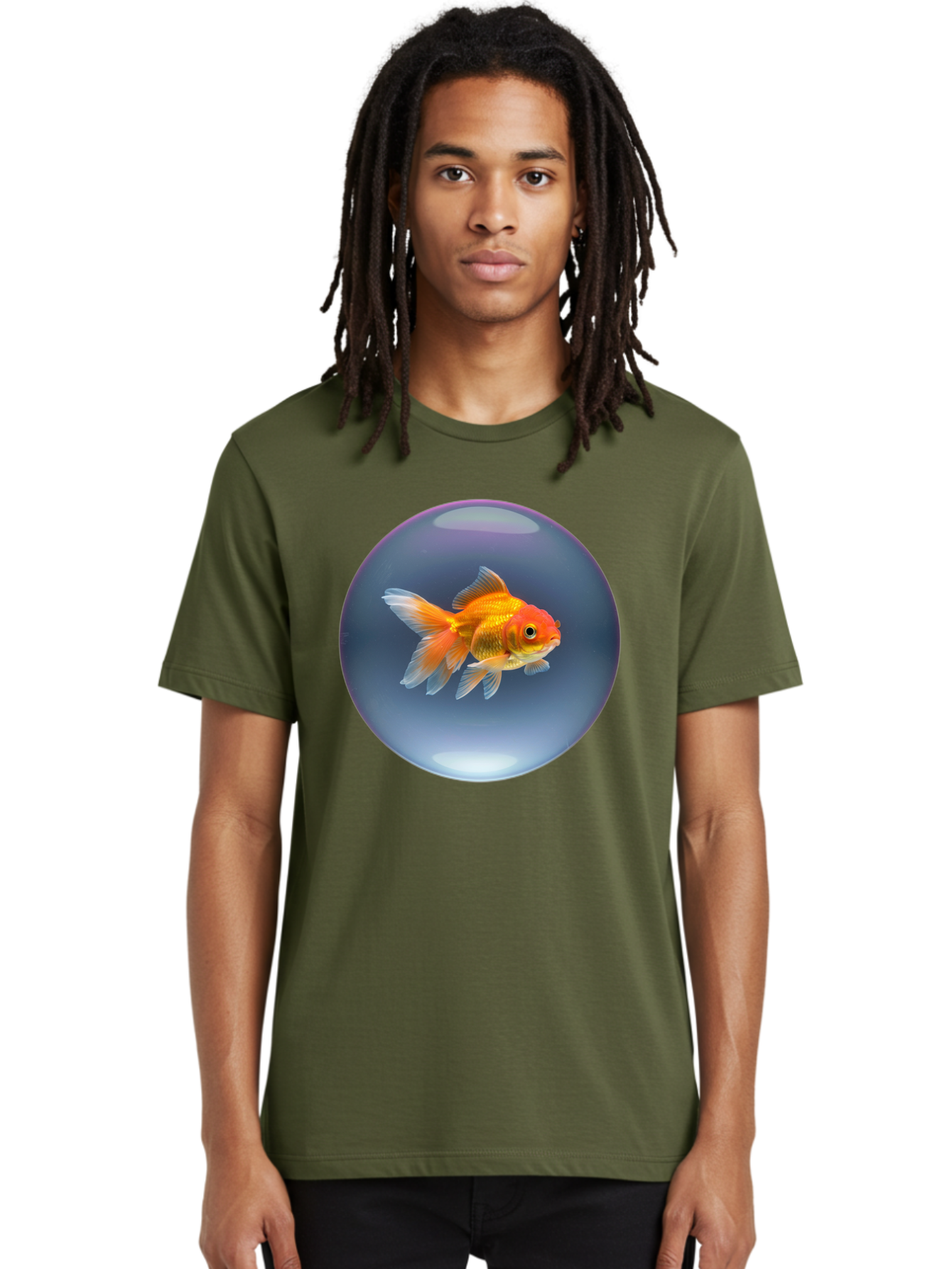 Goldfish-In-Glass-Orb Men'S Graphic Tee, 100% Cotton, Comfortable Casual Summer Wear, Machine Washable, Vintage Camera, Old Camera, Antique Camera, Black Camera, Classic Photography, Photography Equipment, Nostalgic Device, Film Camera, Bam568