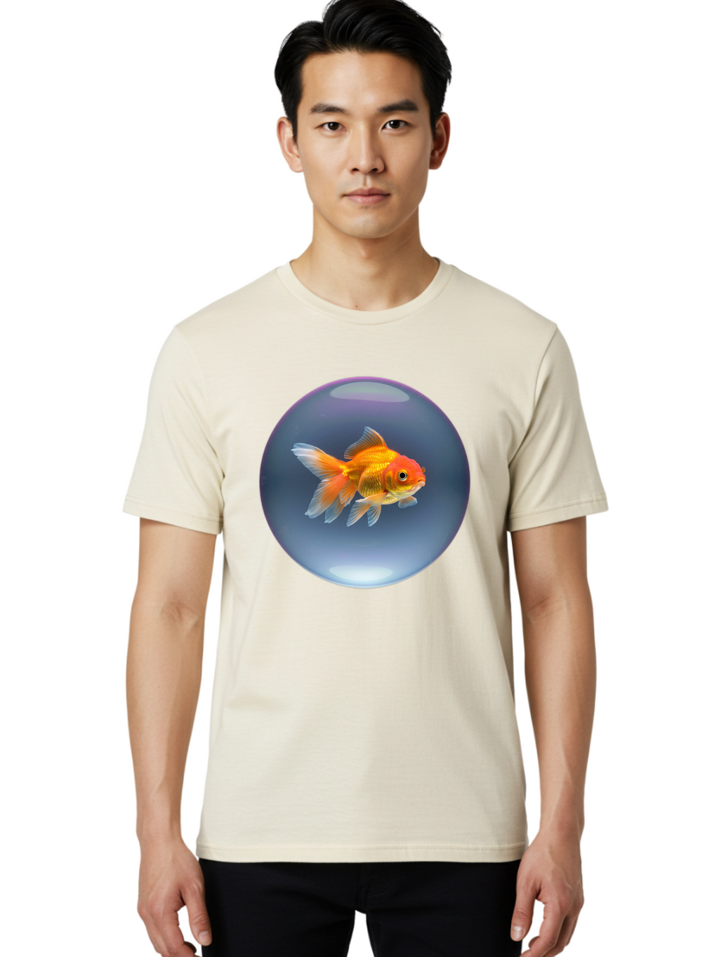Goldfish-In-Glass-Orb Men'S Graphic Tee, 100% Cotton, Comfortable Casual Summer Wear, Machine Washable, Vintage Camera, Old Camera, Antique Camera, Black Camera, Classic Photography, Photography Equipment, Nostalgic Device, Film Camera, Bam568