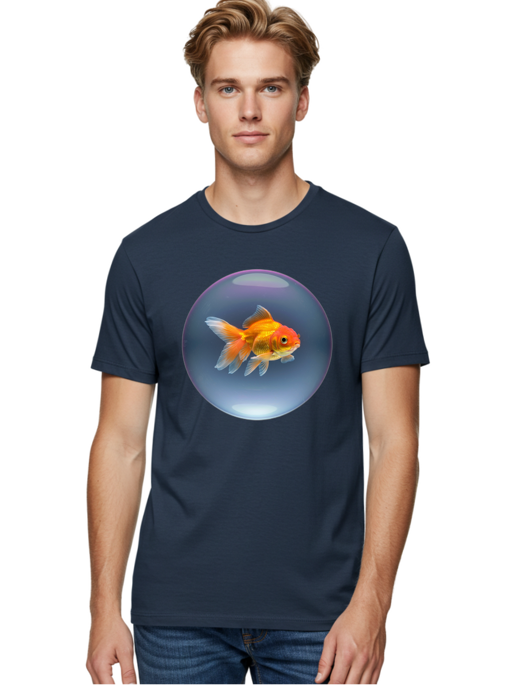 Goldfish-In-Glass-Orb Men'S Graphic Tee, 100% Cotton, Comfortable Casual Summer Wear, Machine Washable, Vintage Camera, Old Camera, Antique Camera, Black Camera, Classic Photography, Photography Equipment, Nostalgic Device, Film Camera, Bam568