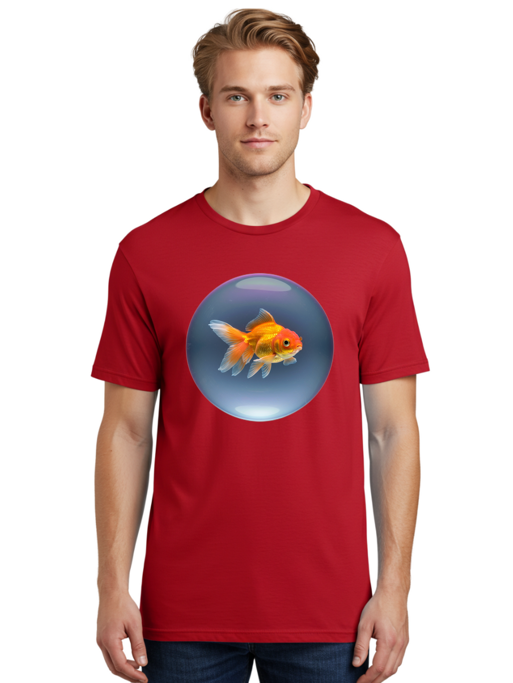 Goldfish-In-Glass-Orb Men'S Graphic Tee, 100% Cotton, Comfortable Casual Summer Wear, Machine Washable, Vintage Camera, Old Camera, Antique Camera, Black Camera, Classic Photography, Photography Equipment, Nostalgic Device, Film Camera, Bam568