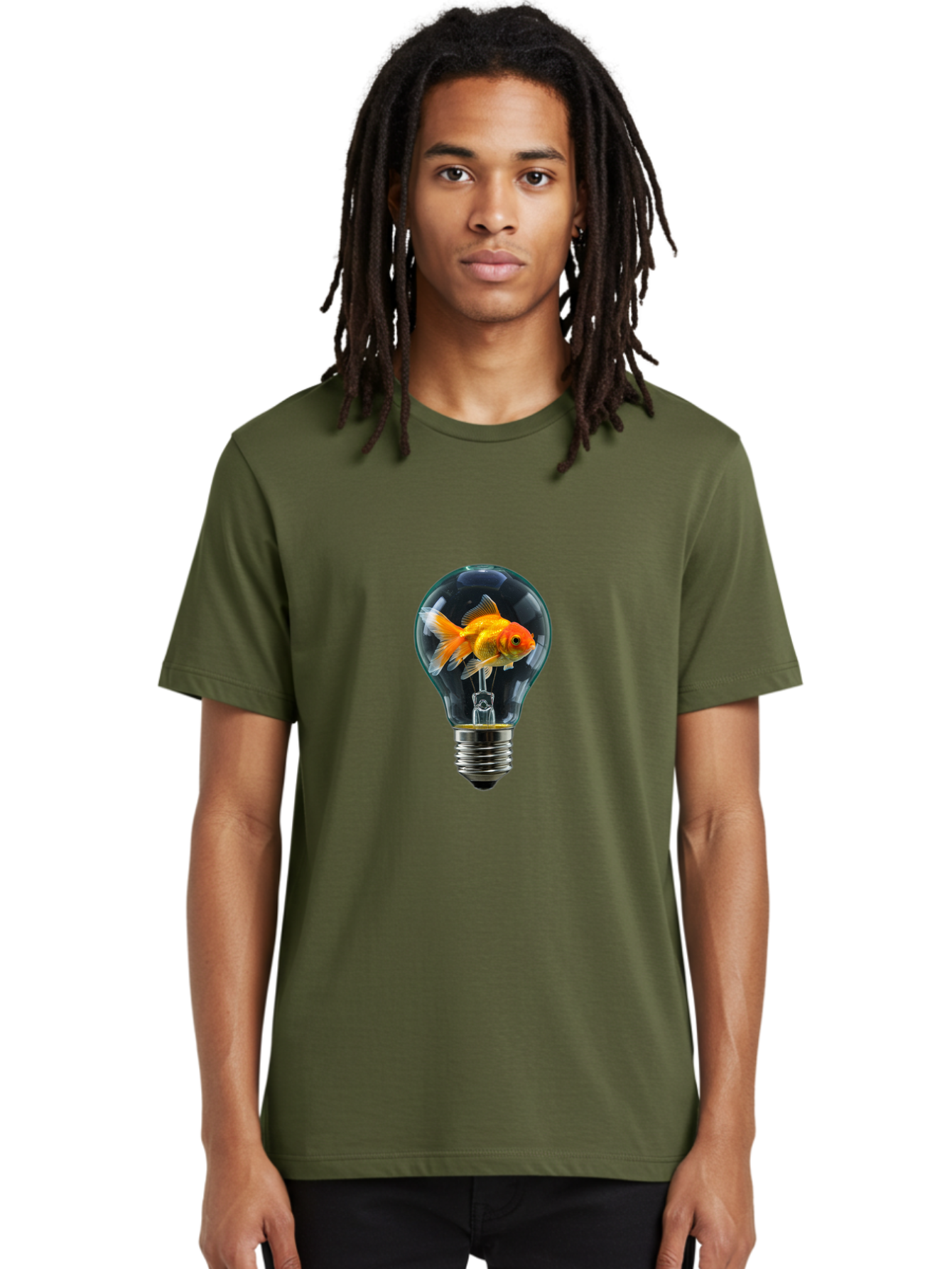 Goldfish-In-Lightbulb Men'S Graphic Tee, 100% Cotton, Comfortable Casual Summer Wear, Machine Washable, Vintage Camera, Old Camera, Antique Camera, Black Camera, Classic Photography, Photography Equipment, Nostalgic Device, Film Camera, Bam569