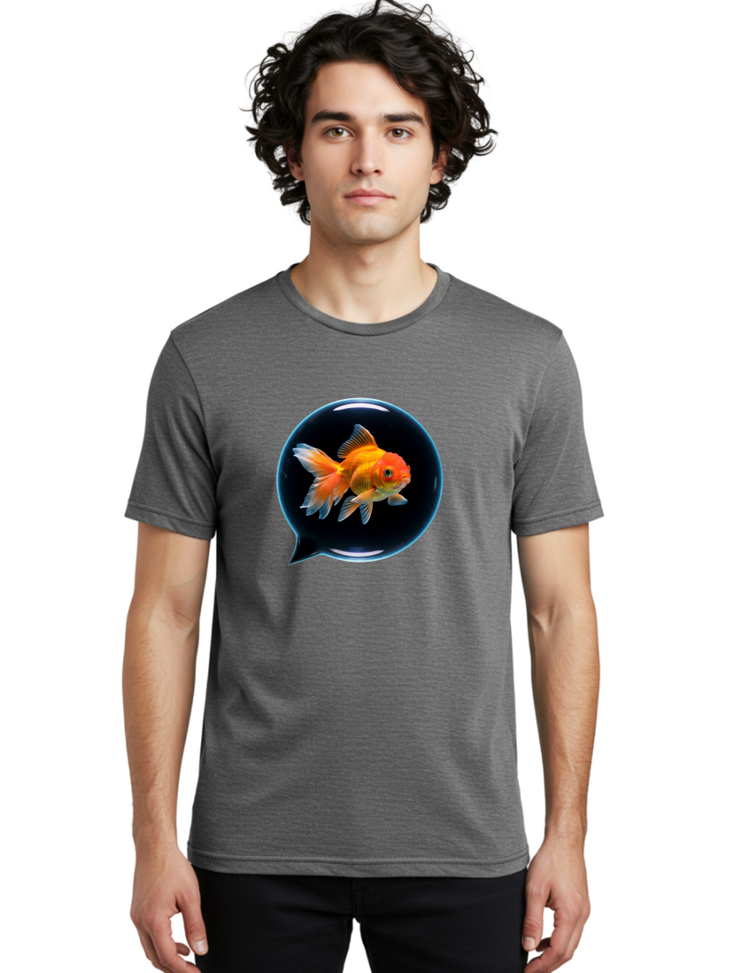 Goldfish-In-Speech-Bubble Men'S Graphic Tee, 100% Cotton, Comfortable Casual Summer Wear, Machine Washable, Vintage Camera, Old Camera, Antique Camera, Black Camera, Classic Photography, Photography Equipment, Nostalgic Device, Film Camera, Bam571