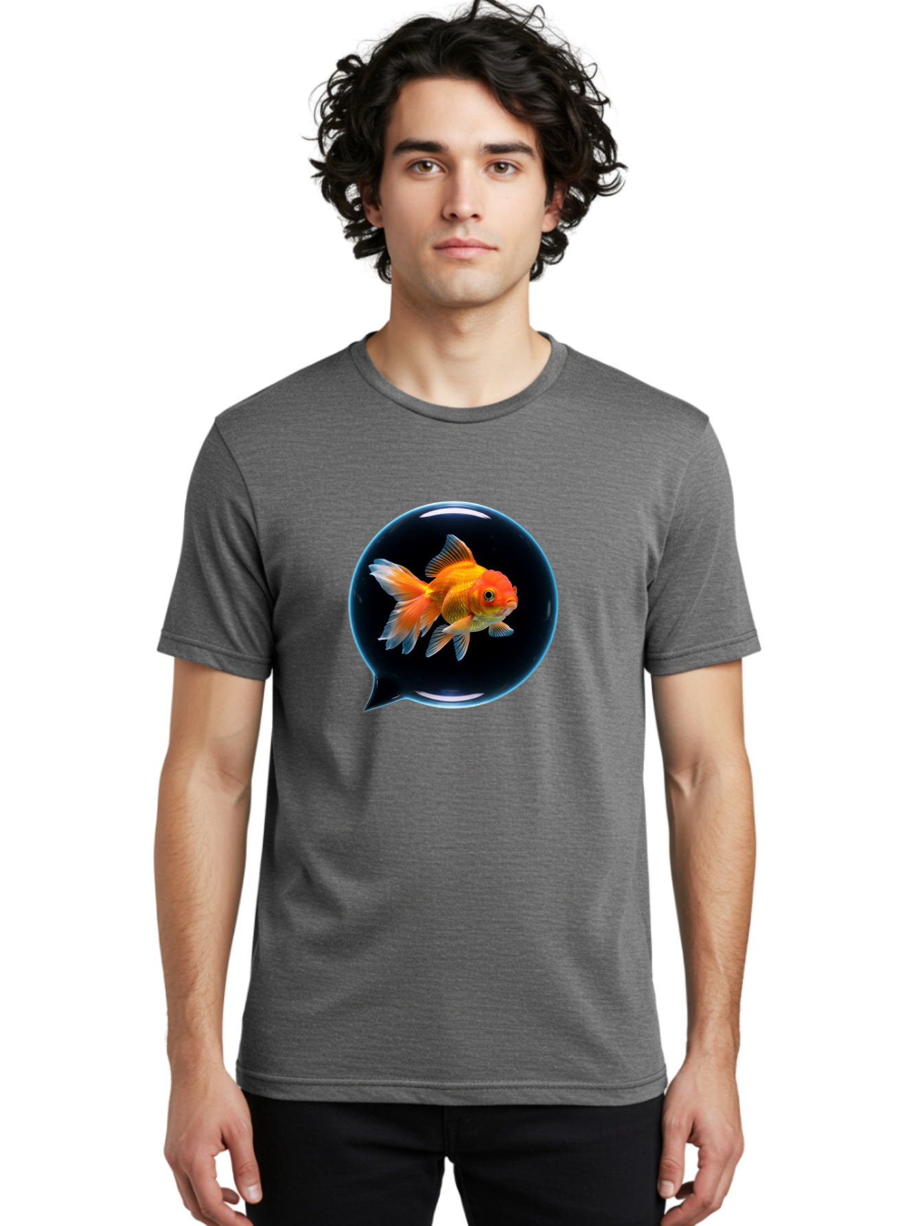 Goldfish-In-Speech-Bubble Men'S Graphic Tee, 100% Cotton, Comfortable Casual Summer Wear, Machine Washable, Vintage Camera, Old Camera, Antique Camera, Black Camera, Classic Photography, Photography Equipment, Nostalgic Device, Film Camera, Bam571