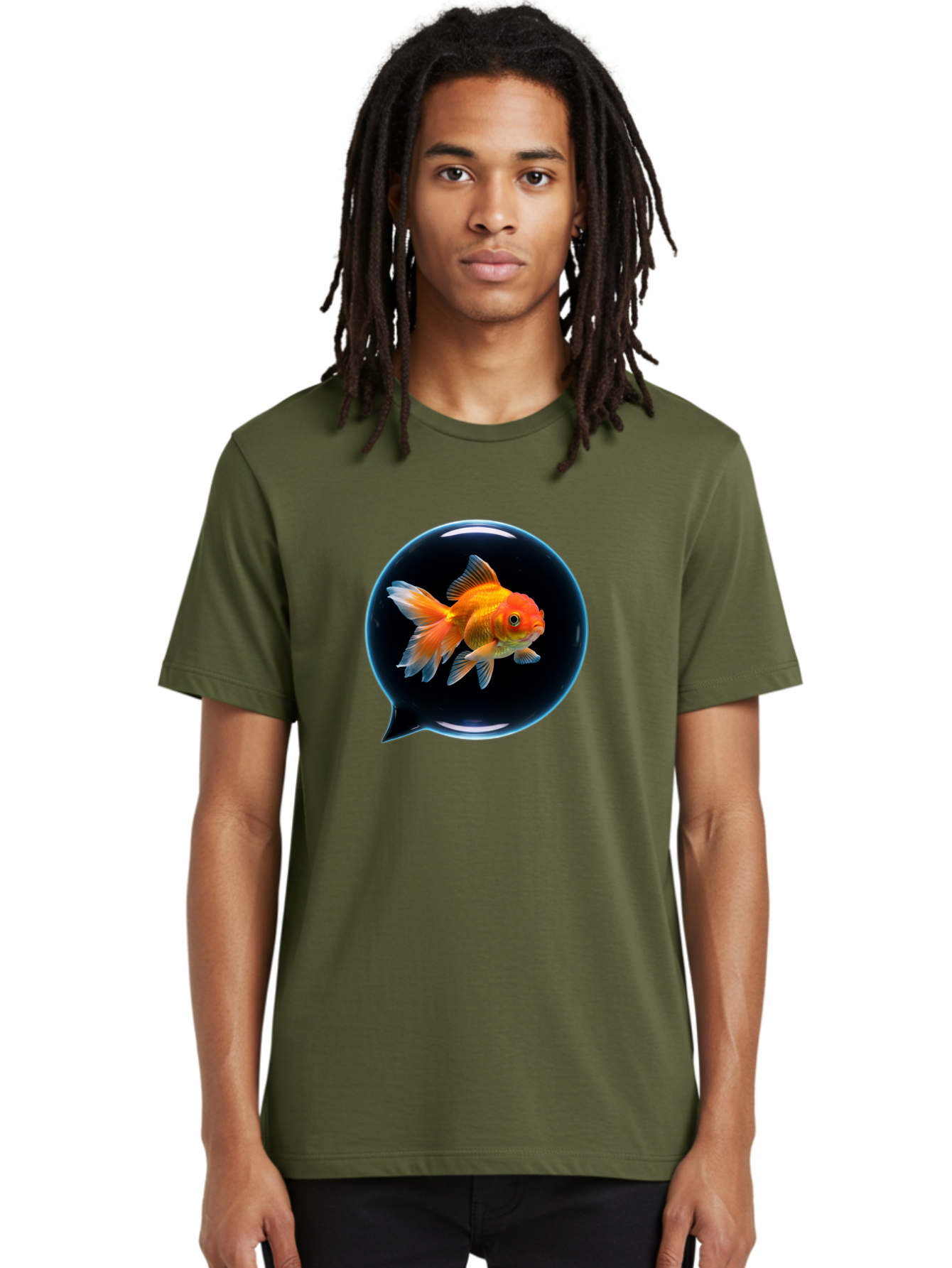 Goldfish-In-Speech-Bubble Men'S Graphic Tee, 100% Cotton, Comfortable Casual Summer Wear, Machine Washable, Vintage Camera, Old Camera, Antique Camera, Black Camera, Classic Photography, Photography Equipment, Nostalgic Device, Film Camera, Bam571