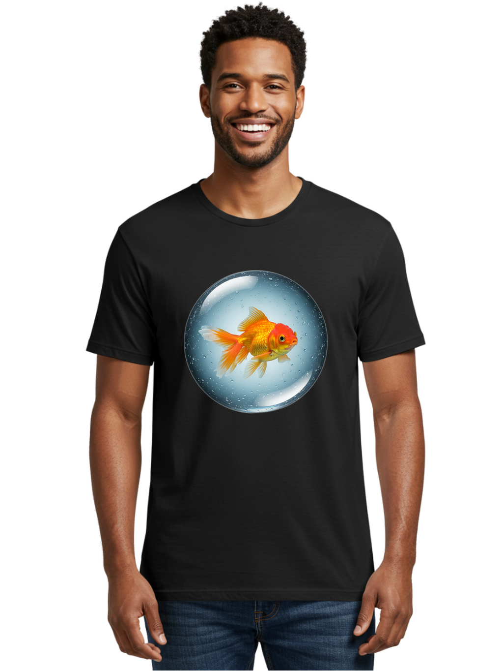 Goldfish-In-Sphere Men'S Graphic Tee, 100% Cotton, Comfortable Casual Summer Wear, Machine Washable, Vintage Camera, Old Camera, Antique Camera, Black Camera, Classic Photography, Photography Equipment, Nostalgic Device, Film Camera, Bam572