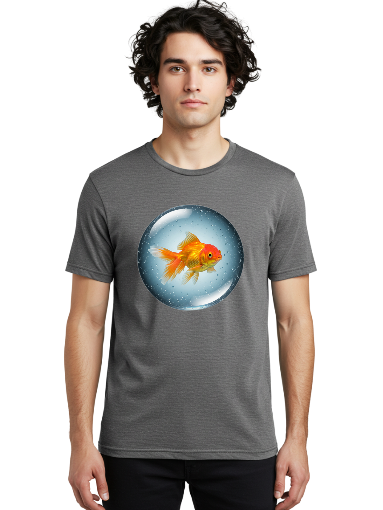 Goldfish-In-Sphere Men'S Graphic Tee, 100% Cotton, Comfortable Casual Summer Wear, Machine Washable, Vintage Camera, Old Camera, Antique Camera, Black Camera, Classic Photography, Photography Equipment, Nostalgic Device, Film Camera, Bam572