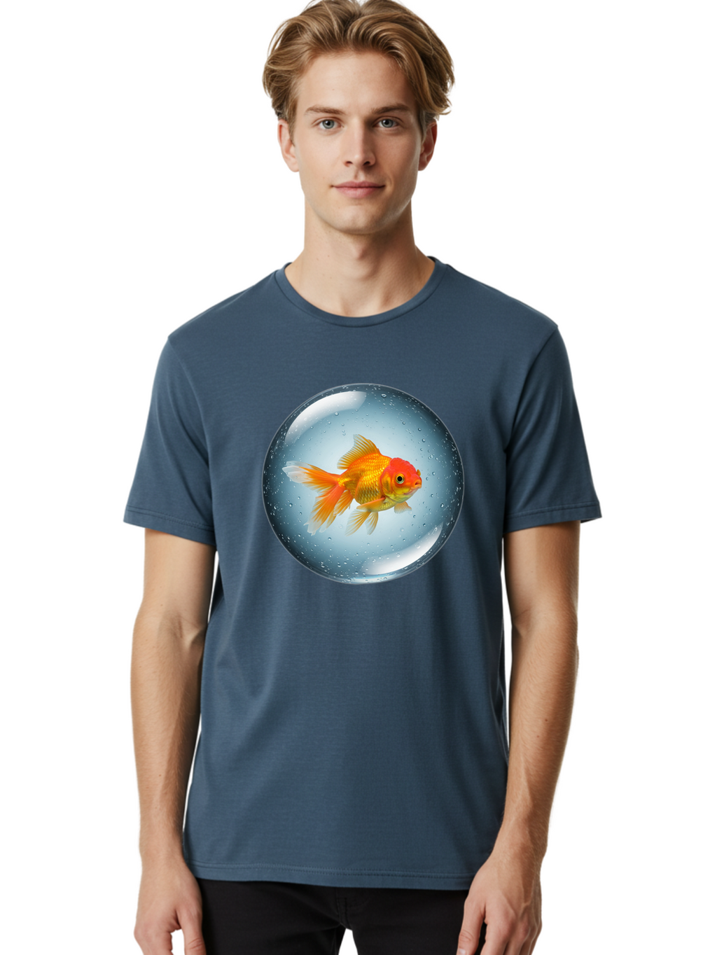 Goldfish-In-Sphere Men'S Graphic Tee, 100% Cotton, Comfortable Casual Summer Wear, Machine Washable, Vintage Camera, Old Camera, Antique Camera, Black Camera, Classic Photography, Photography Equipment, Nostalgic Device, Film Camera, Bam572